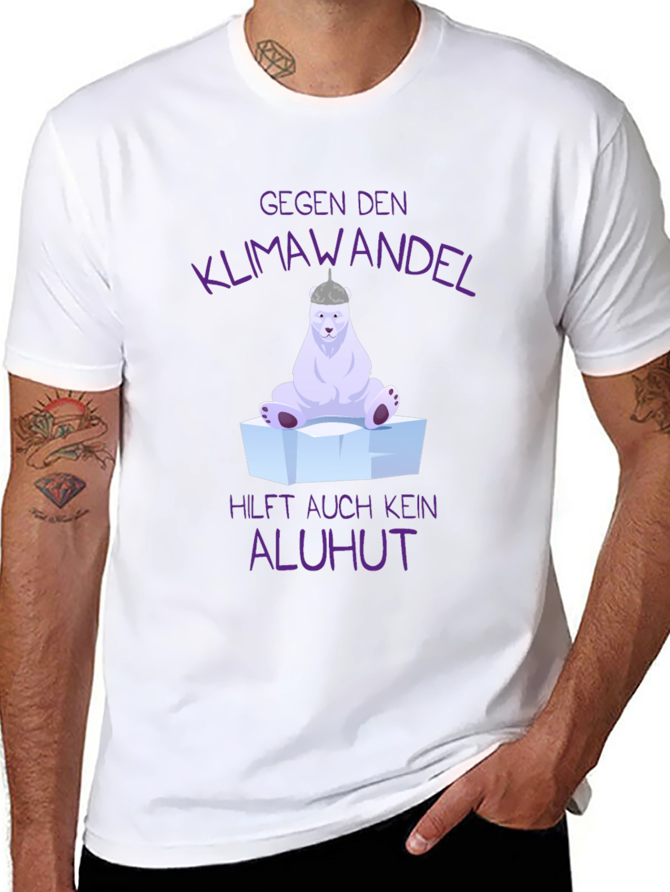 Climate Change Polar Bear Graphic T-Shirt