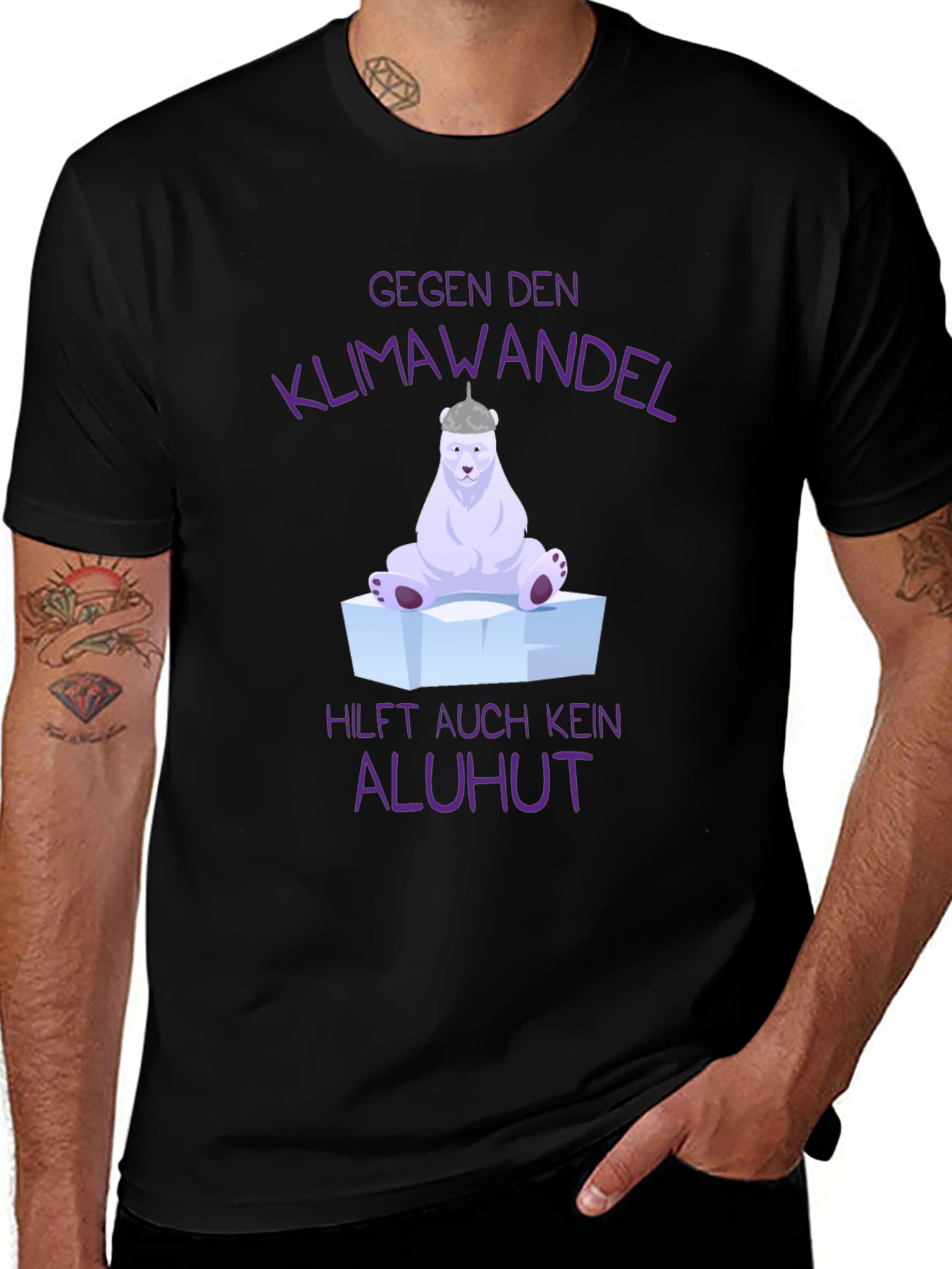 Climate Change Polar Bear Graphic T-Shirt