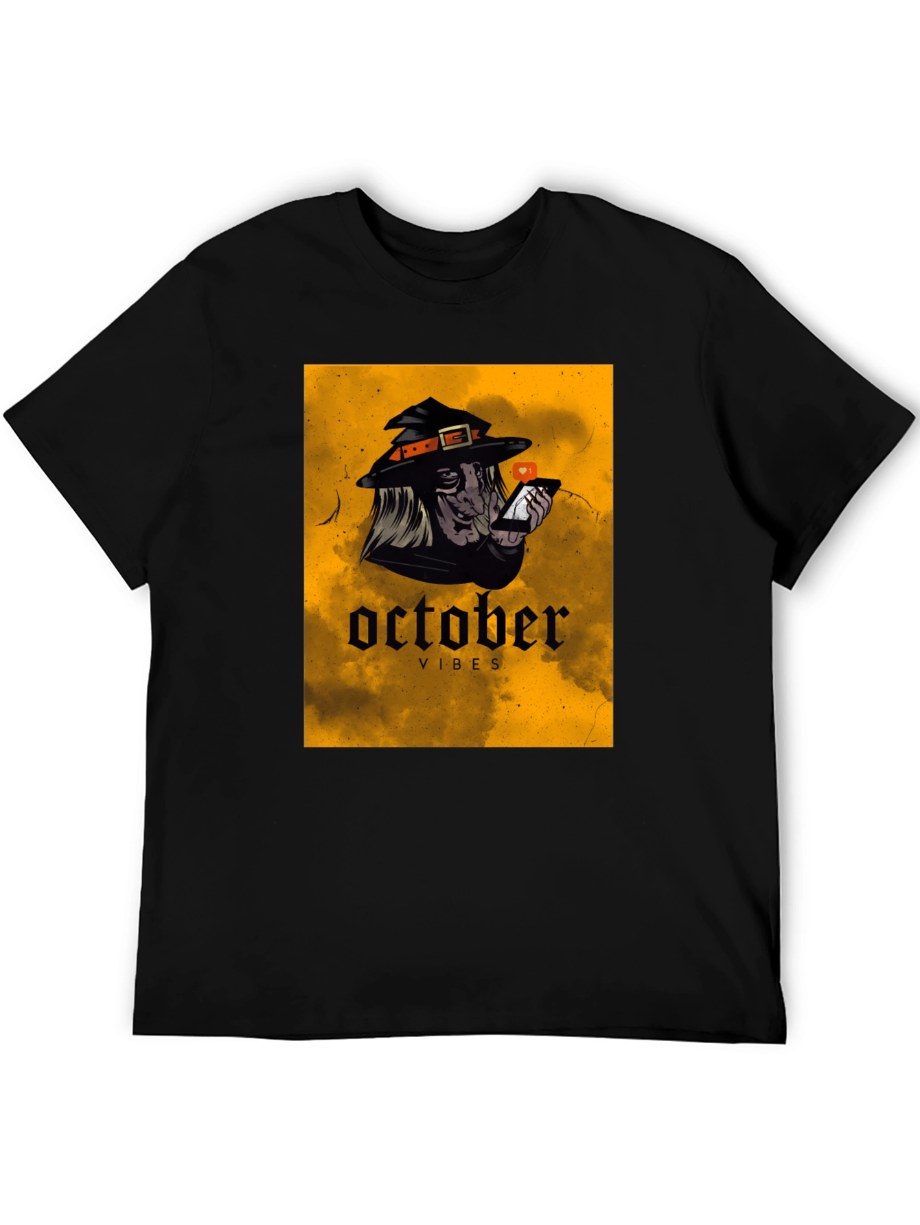 October Vibes Witch T-Shirt - Halloween Style
