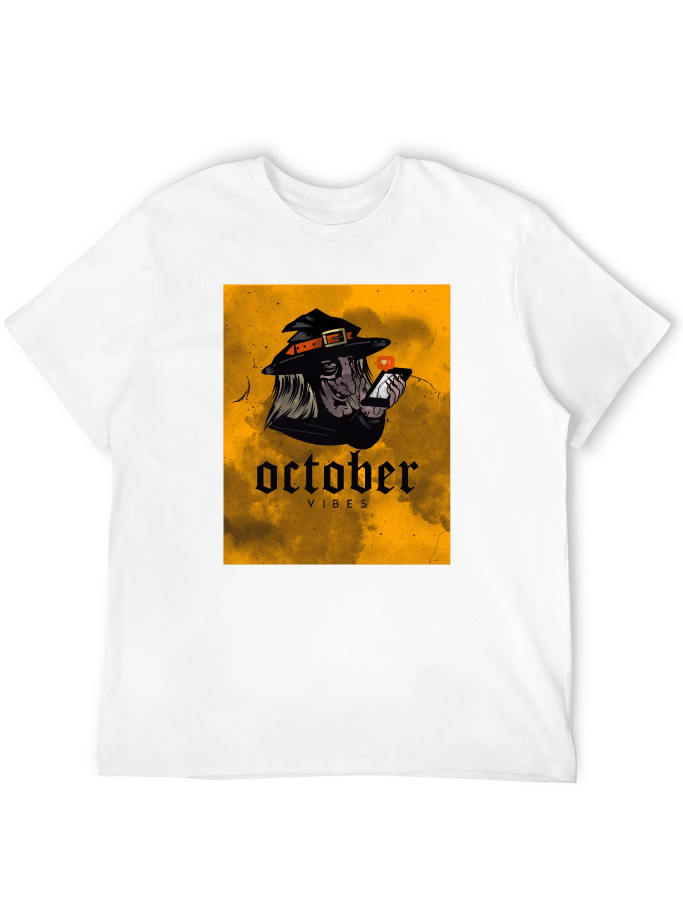 October Vibes Witch T-Shirt - Halloween Style