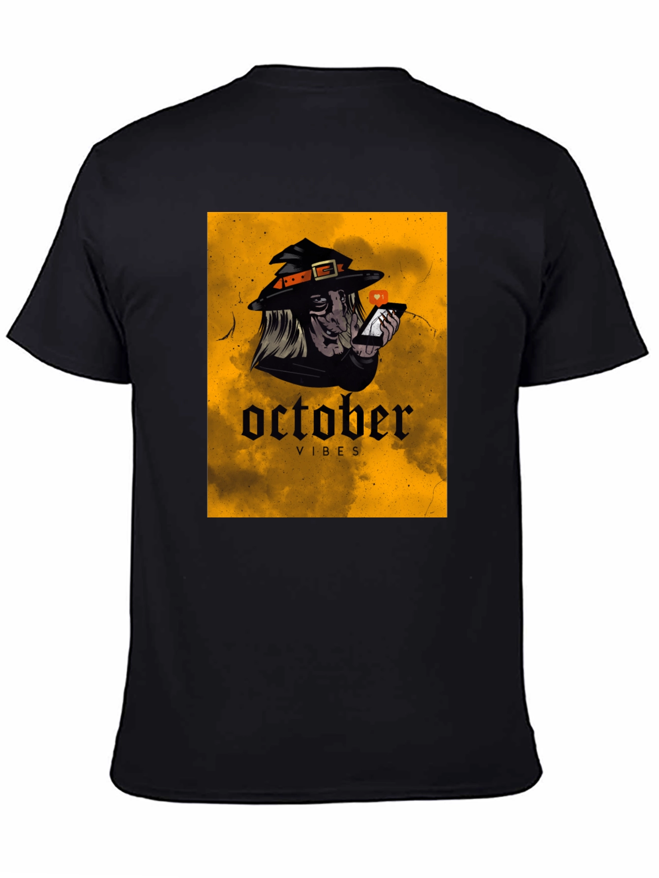 October Vibes Witch T-Shirt - Halloween Style