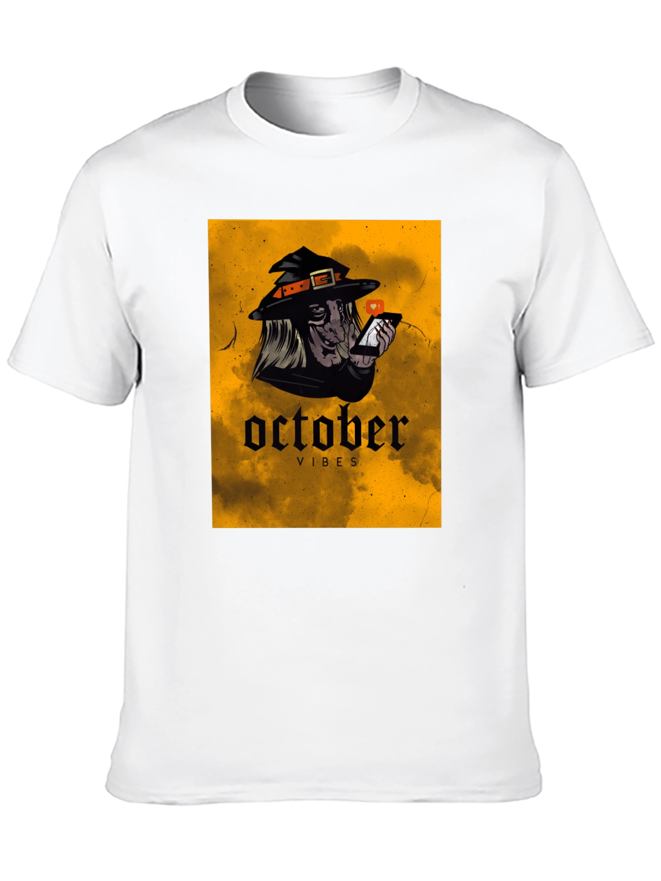 October Vibes Witch T-Shirt - Halloween Style