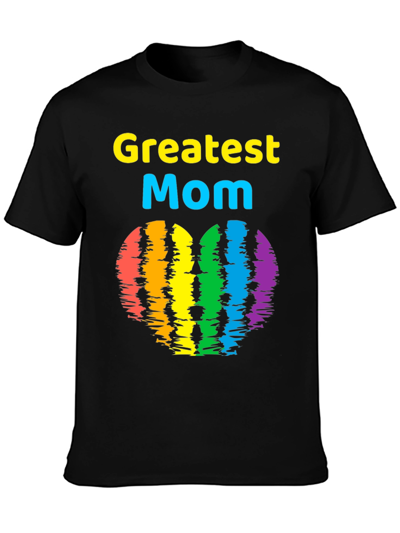 Greatest Mom Rainbow Heart T-Shirt