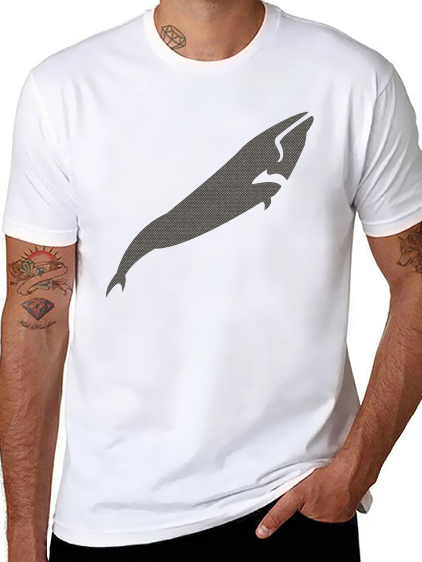 Whale Graphic Black T-Shirt
