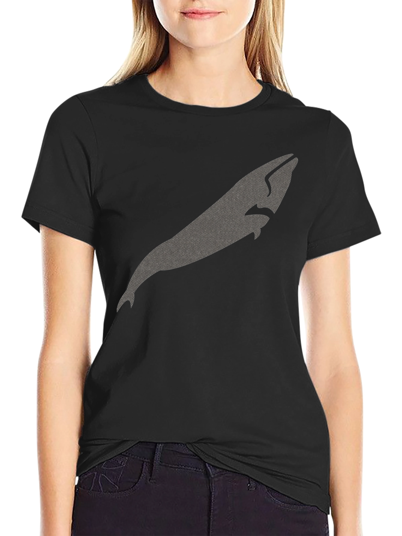 Whale Graphic Black T-Shirt