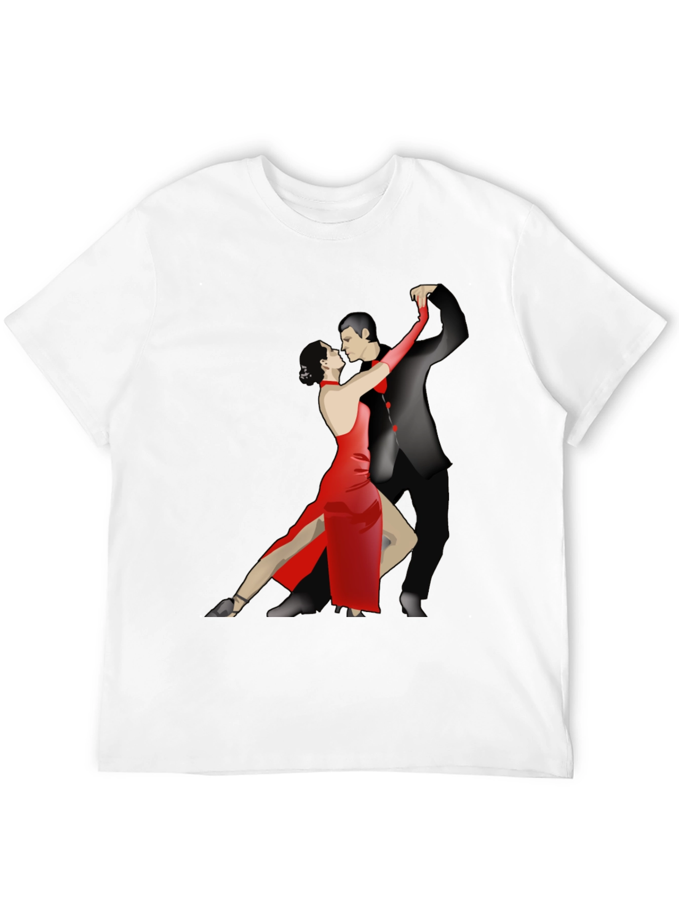 Tango Dance Graphic Tee - Stylish Black T-Shirt