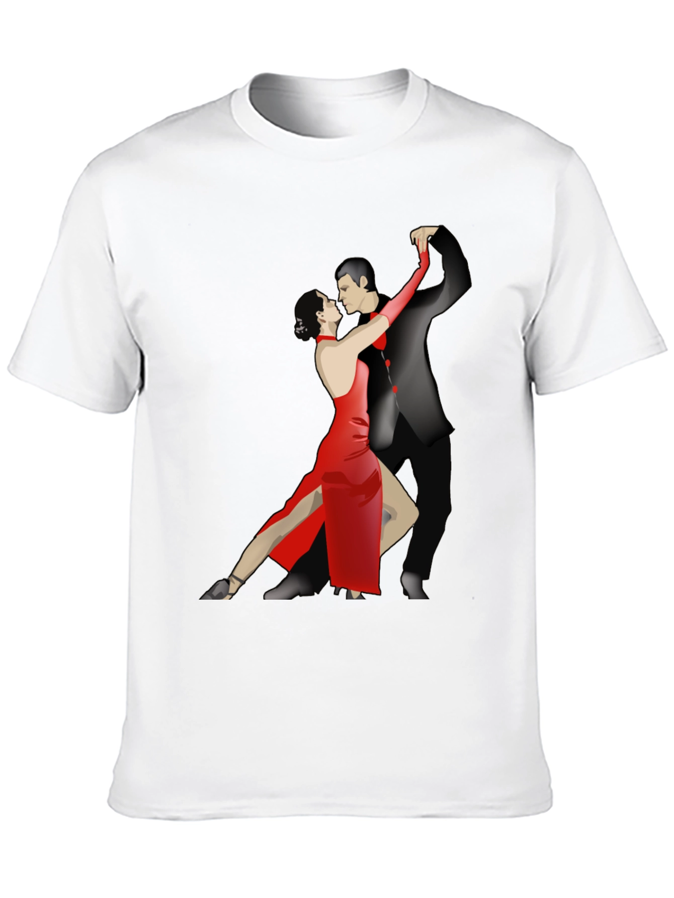 Tango Dance Graphic Tee - Stylish Black T-Shirt