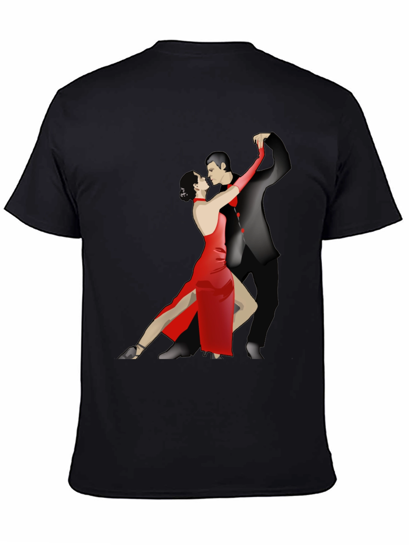 Tango Dance Graphic Tee - Stylish Black T-Shirt