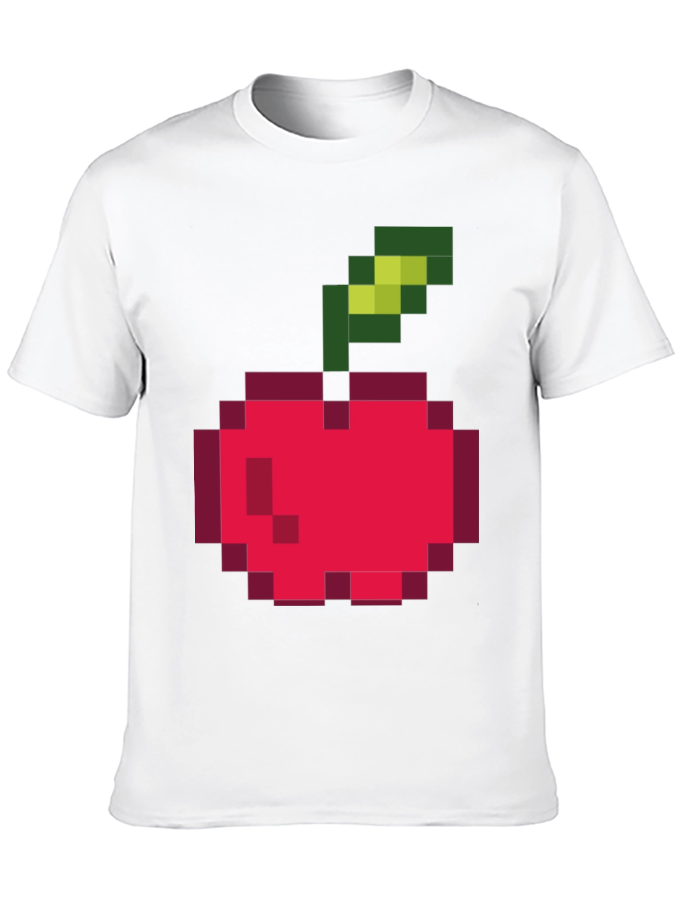 Pixelated Cherry Graphic Tee - Retro Style
