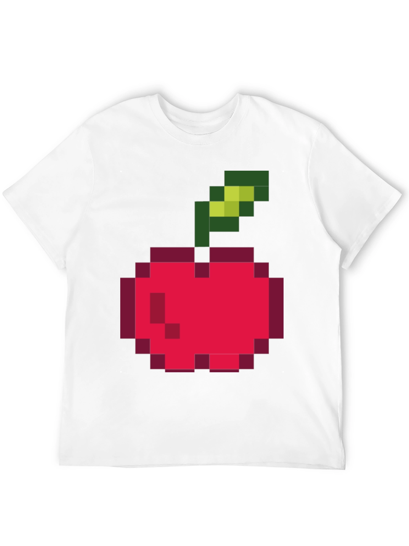 Pixelated Cherry Graphic Tee - Retro Style