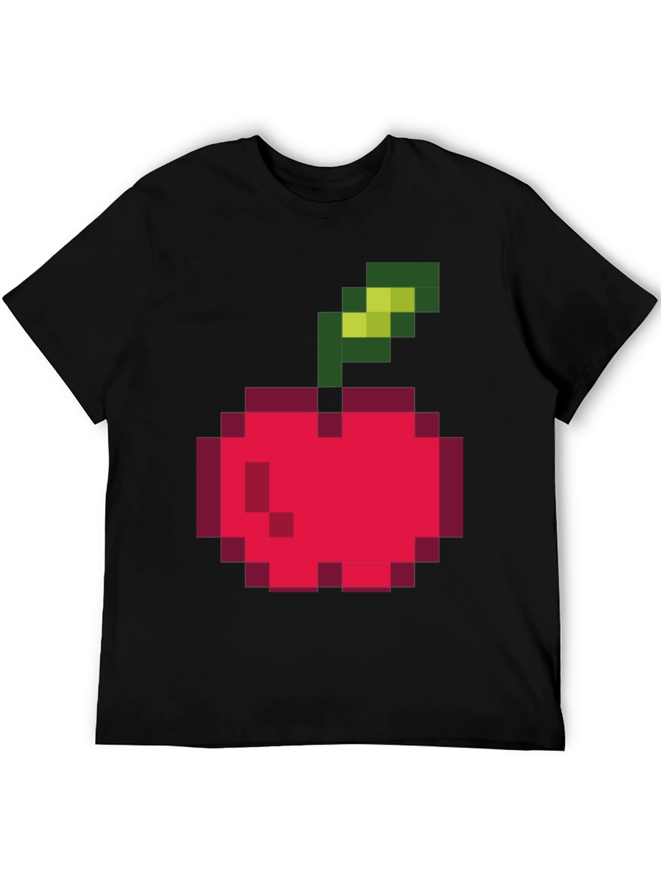 Pixelated Cherry Graphic Tee - Retro Style