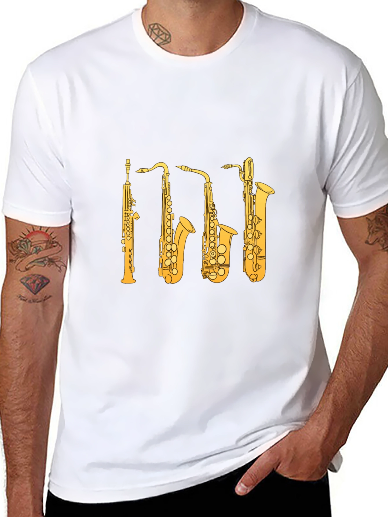 Saxophone Instrument T-Shirt - Musician Tee