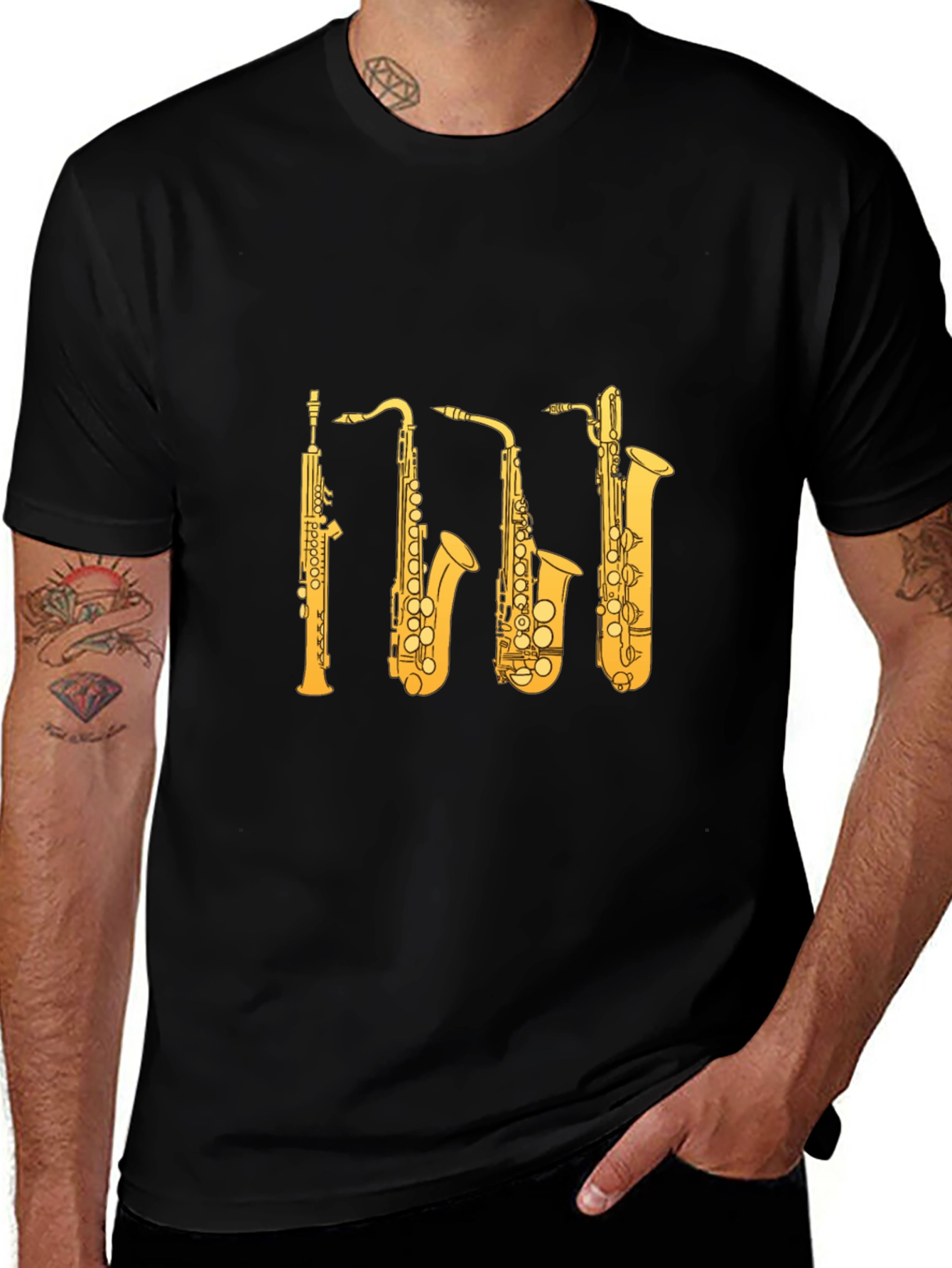 Saxophone Instrument T-Shirt - Musician Tee