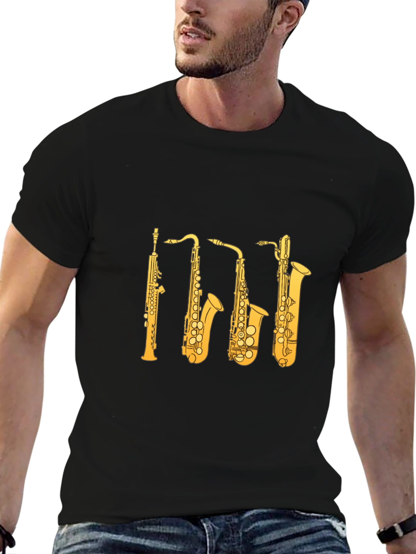 Saxophone Instrument T-Shirt - Musician Tee