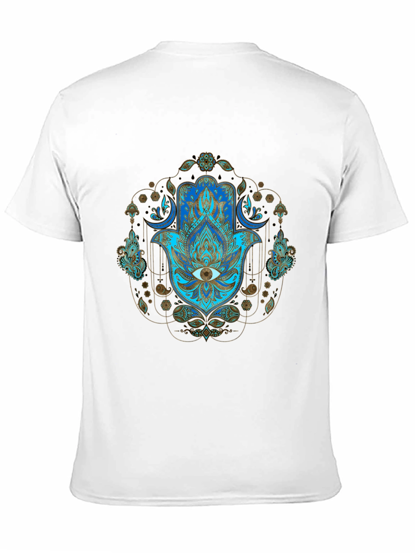 Hamsa Hand Graphic Print Tee - Spiritual Protection T-Shirt