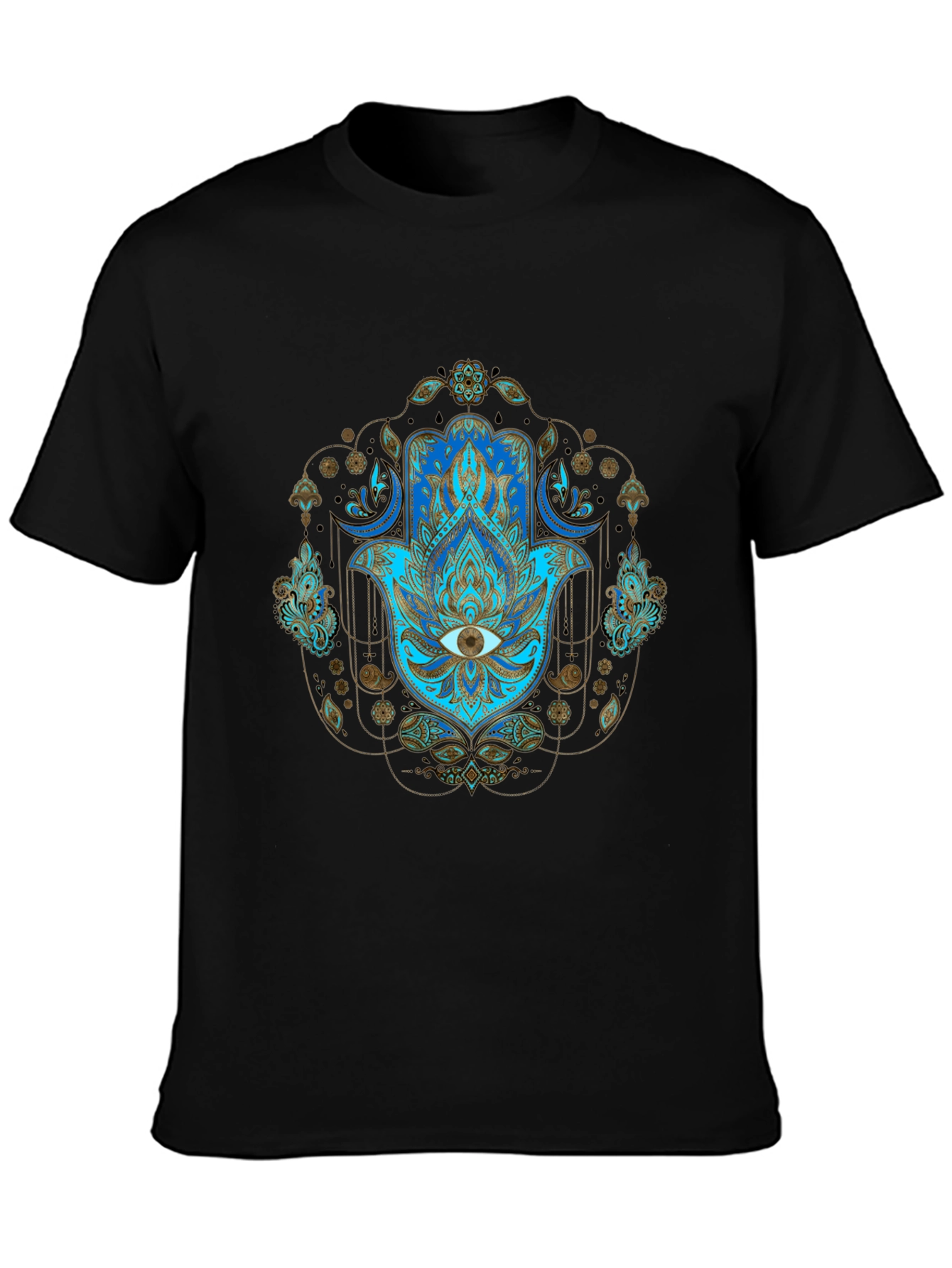 Hamsa Hand Graphic Print Tee - Spiritual Protection T-Shirt