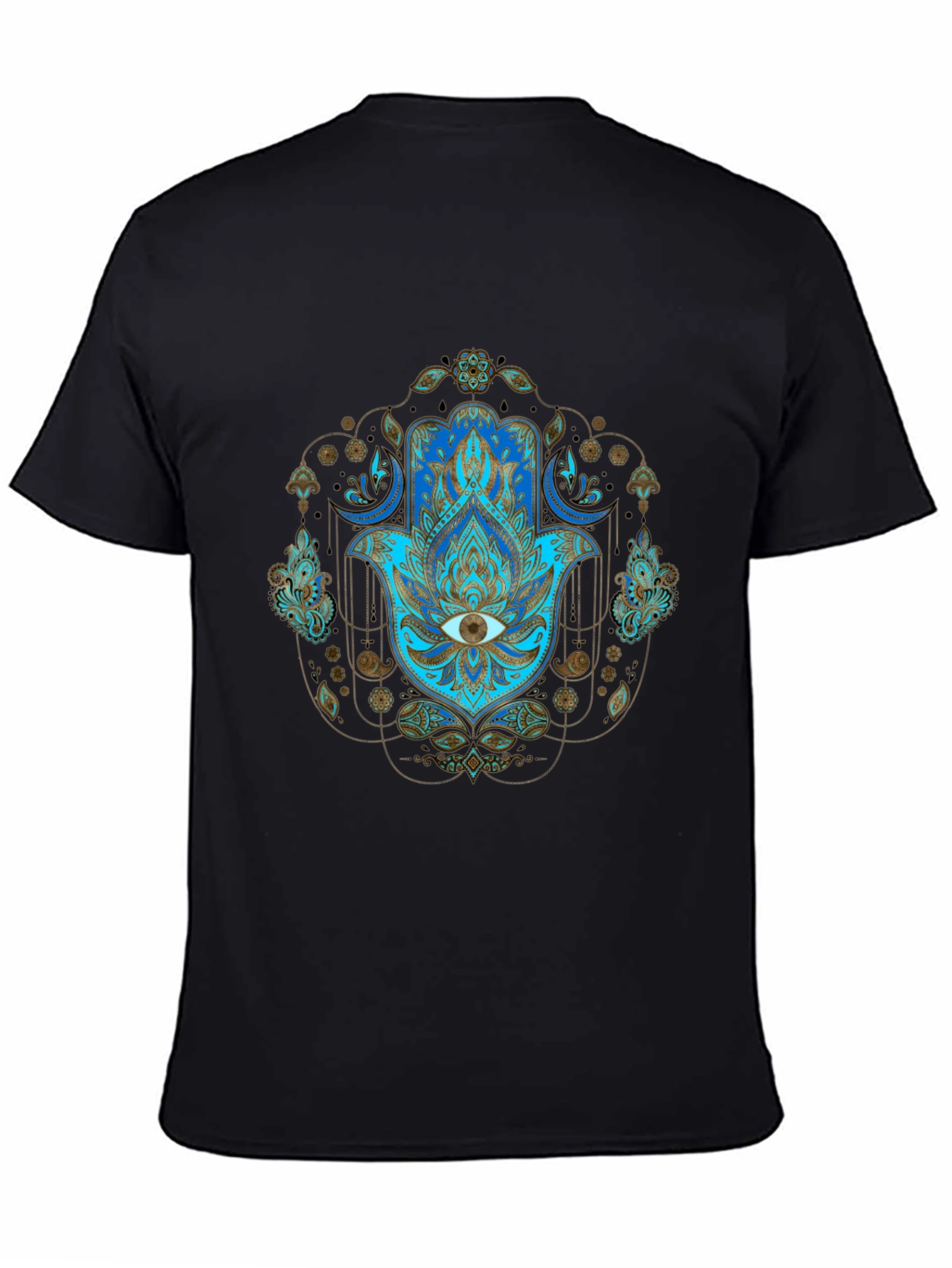 Hamsa Hand Graphic Print Tee - Spiritual Protection T-Shirt