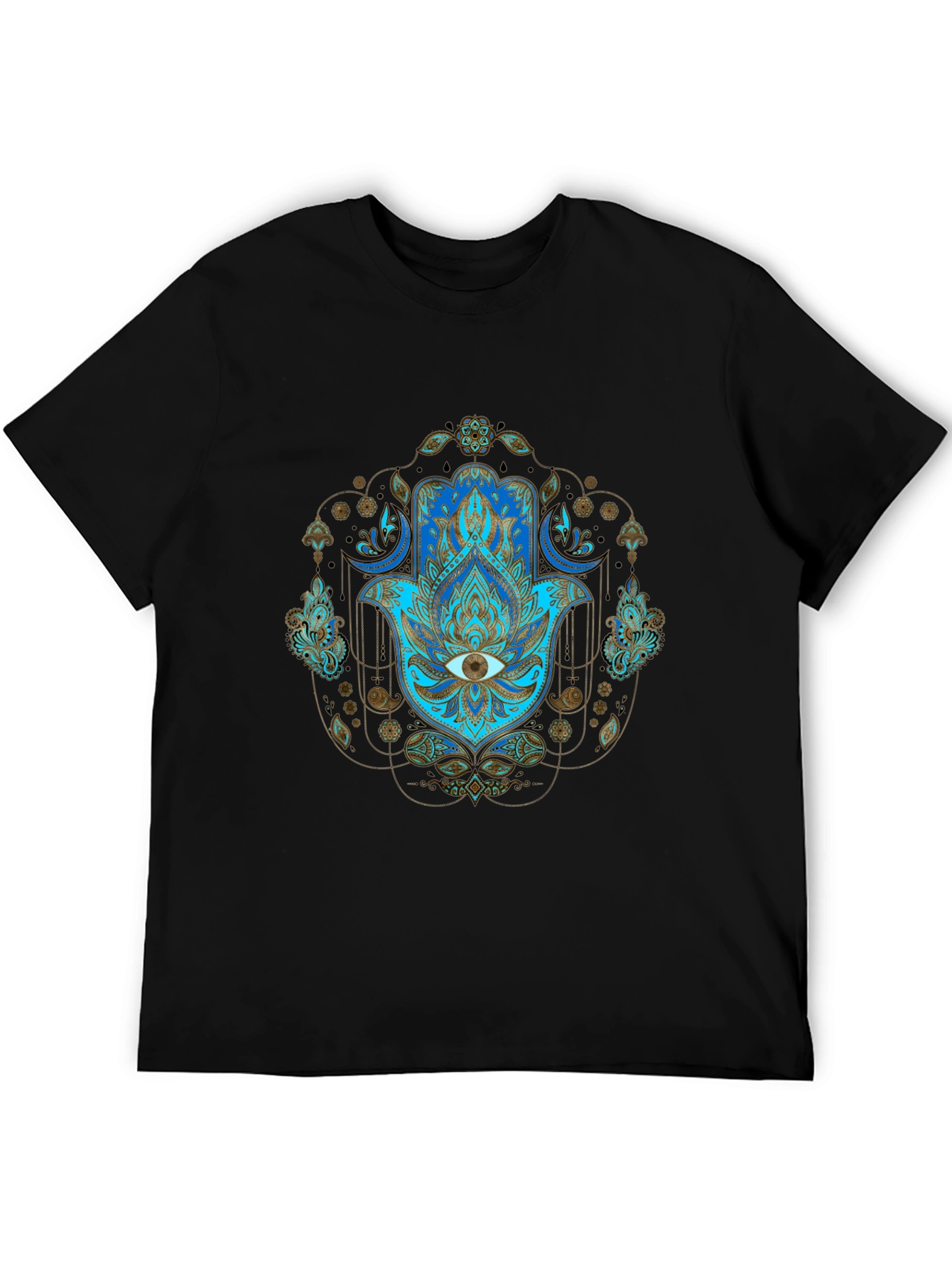 Hamsa Hand Graphic Print Tee - Spiritual Protection T-Shirt