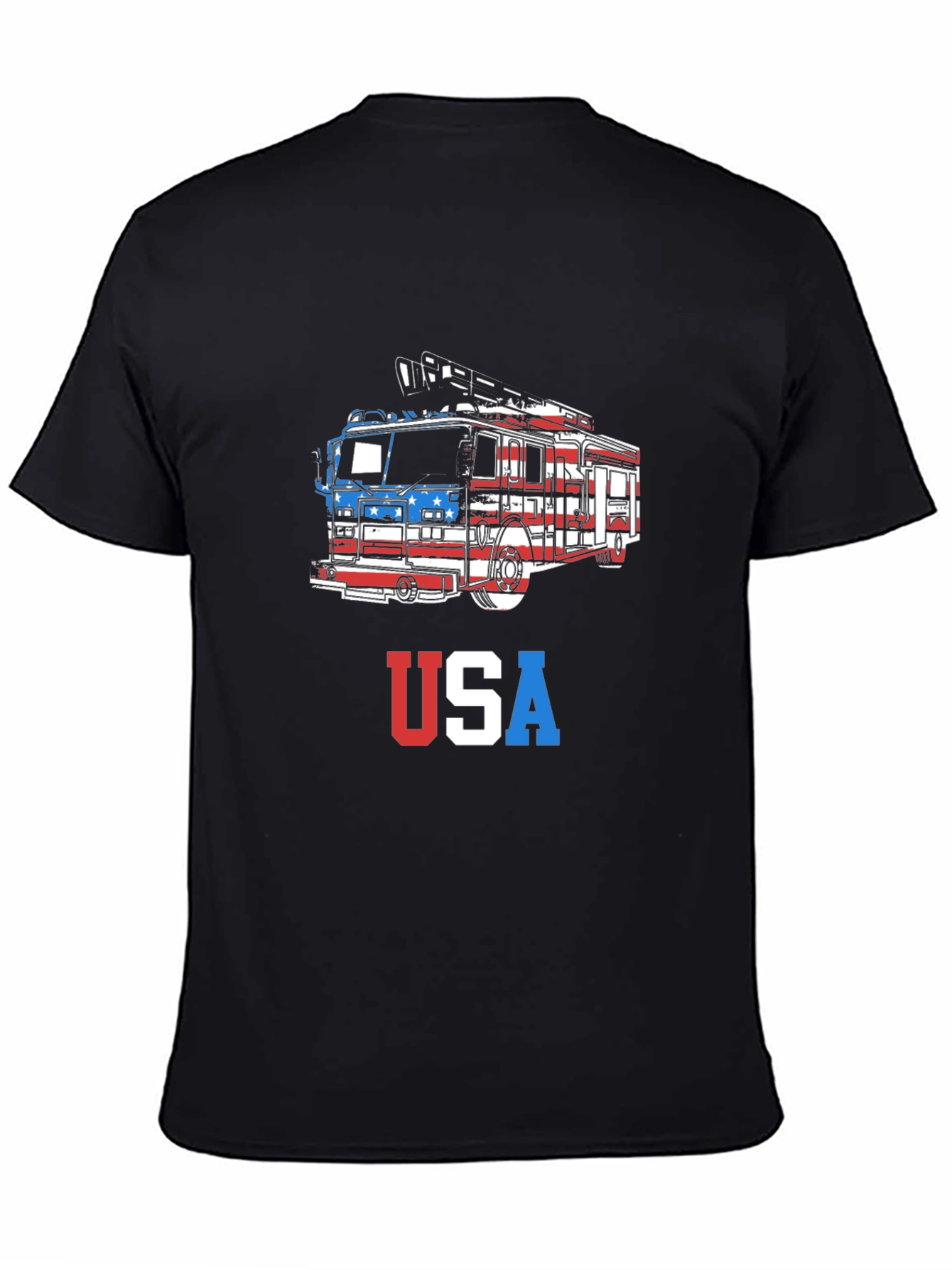 USA Firetruck Patriotic T-Shirt
