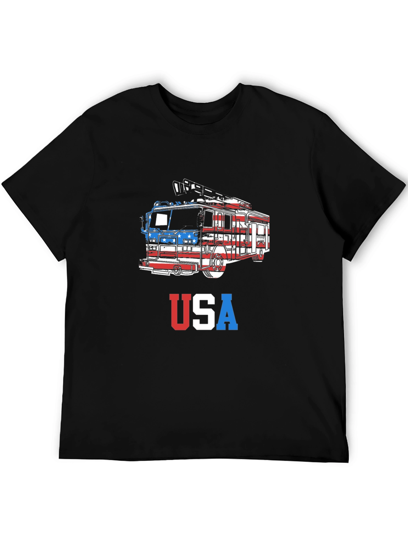 USA Firetruck Patriotic T-Shirt