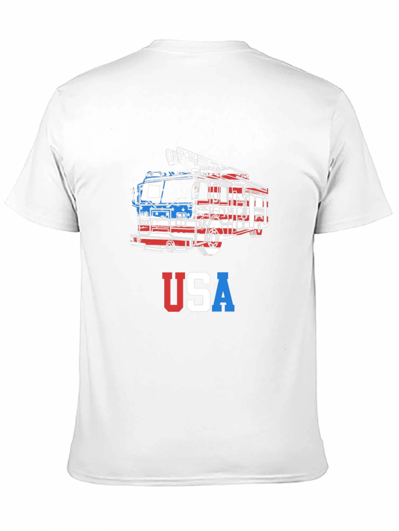 USA Firetruck Patriotic T-Shirt