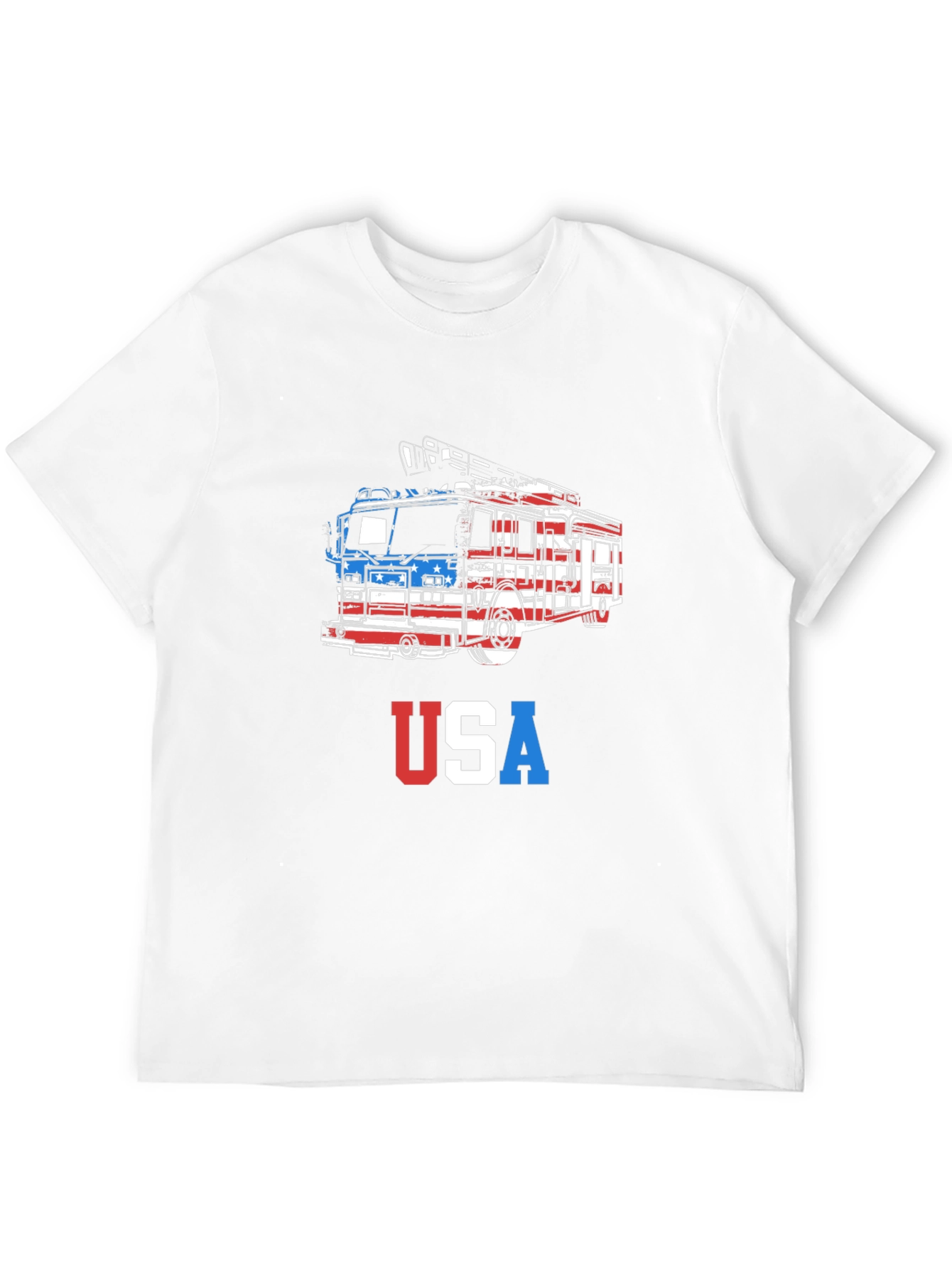 USA Firetruck Patriotic T-Shirt