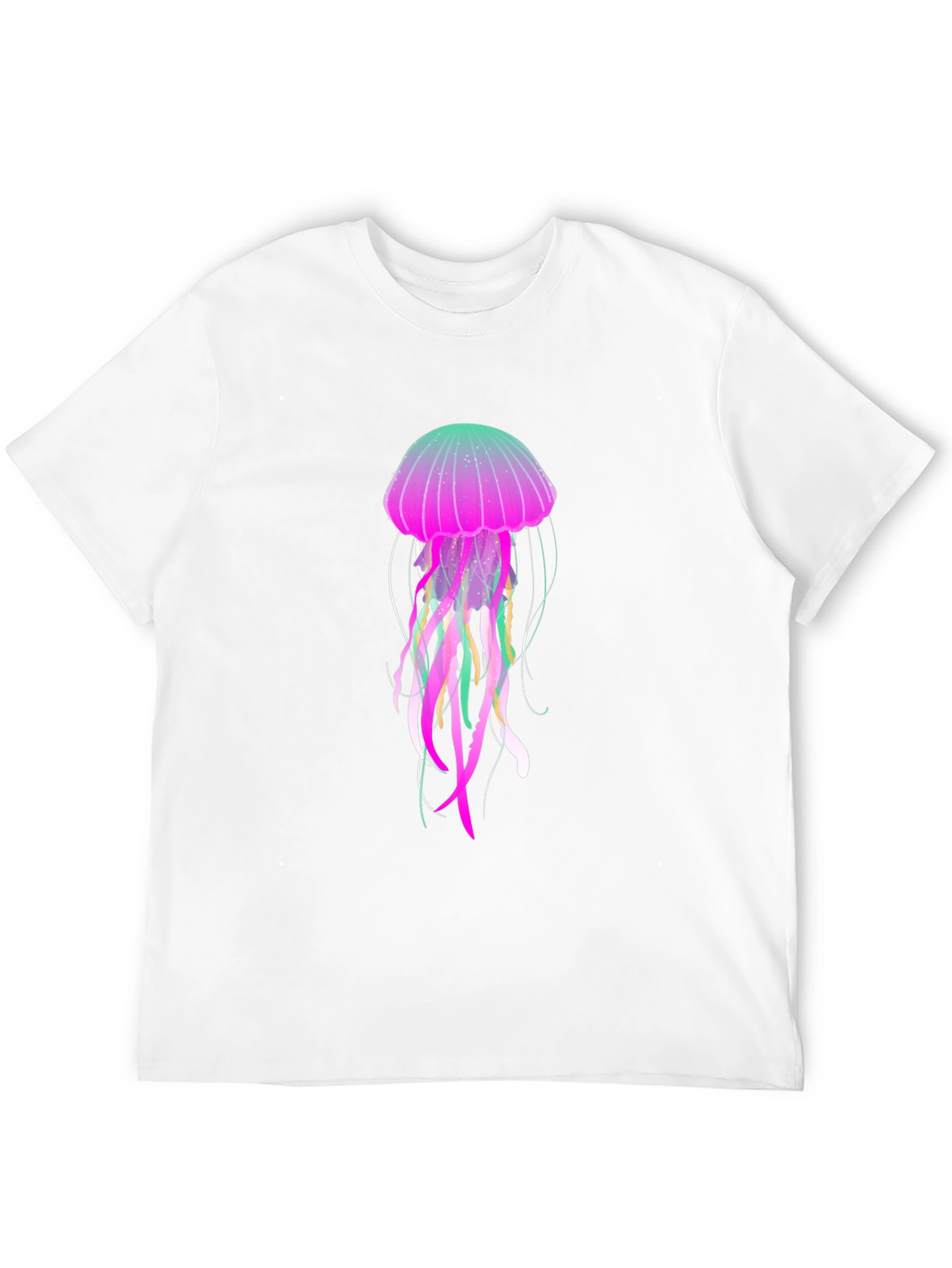 Neon Jellyfish Graphic Black T-Shirt