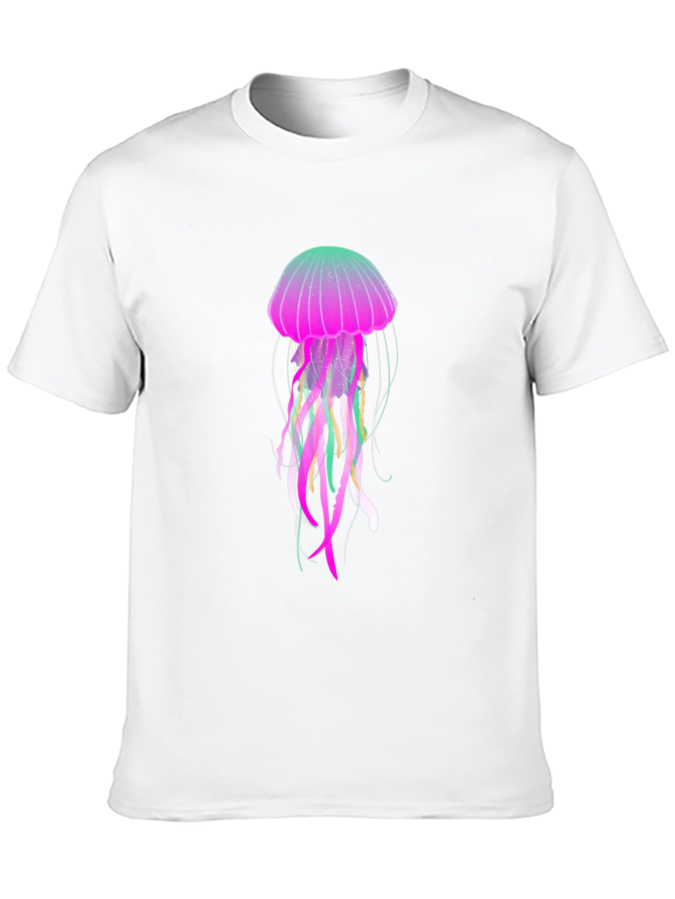 Neon Jellyfish Graphic Black T-Shirt