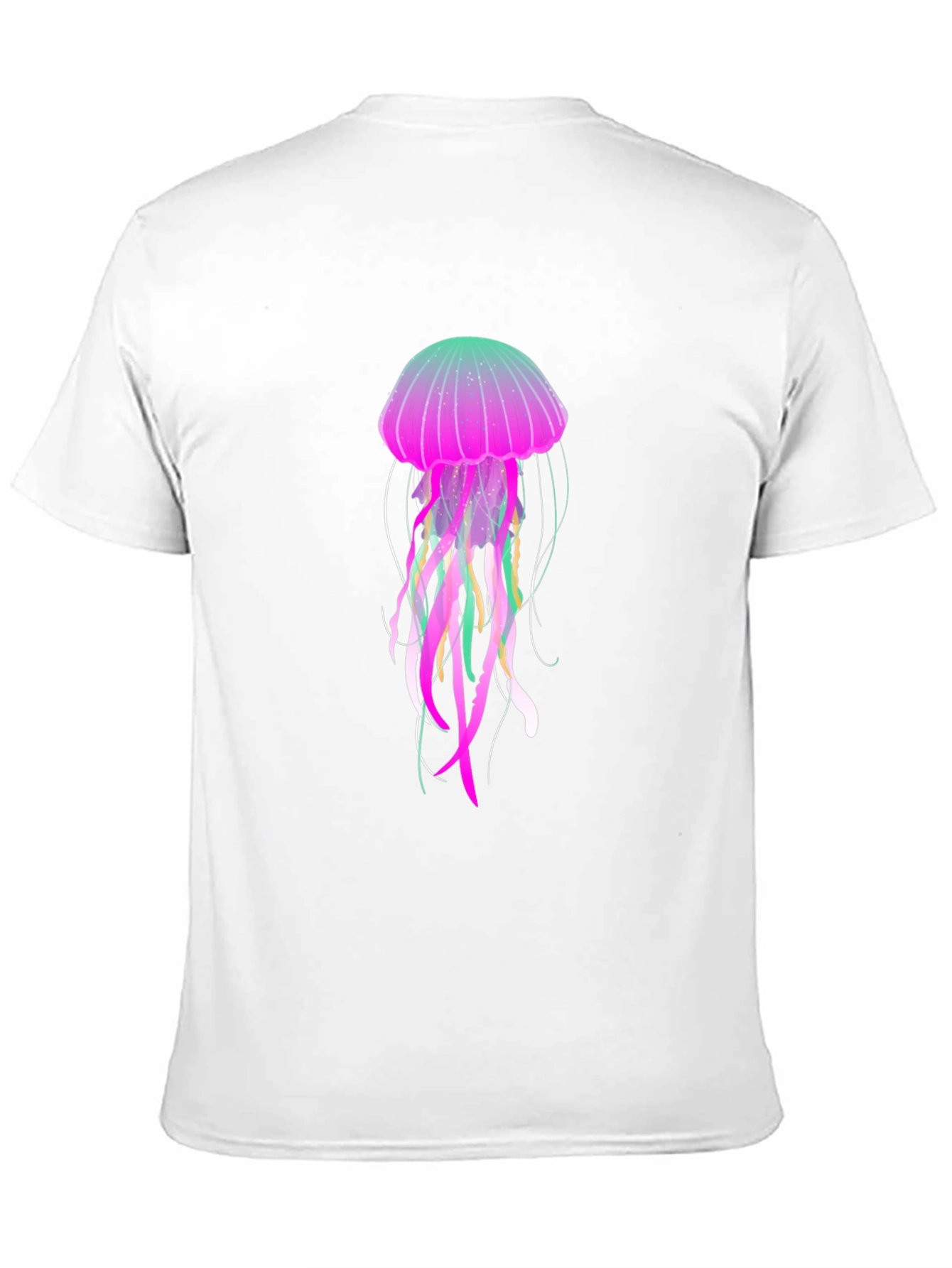 Neon Jellyfish Graphic Black T-Shirt