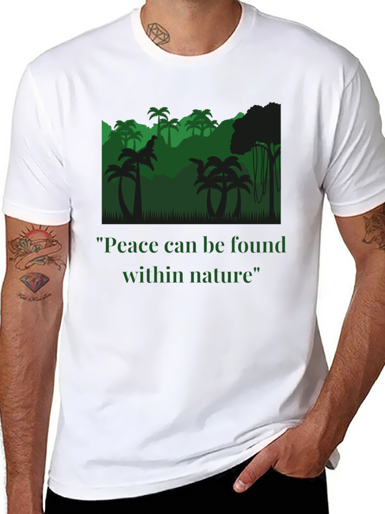 Peace Within Nature T-Shirt - Jungle Design