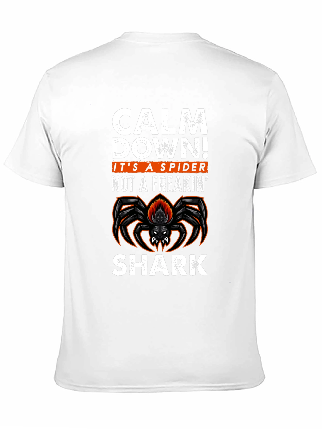 Calm Down Spider Graphic Tee -  Funny Halloween T-Shirt