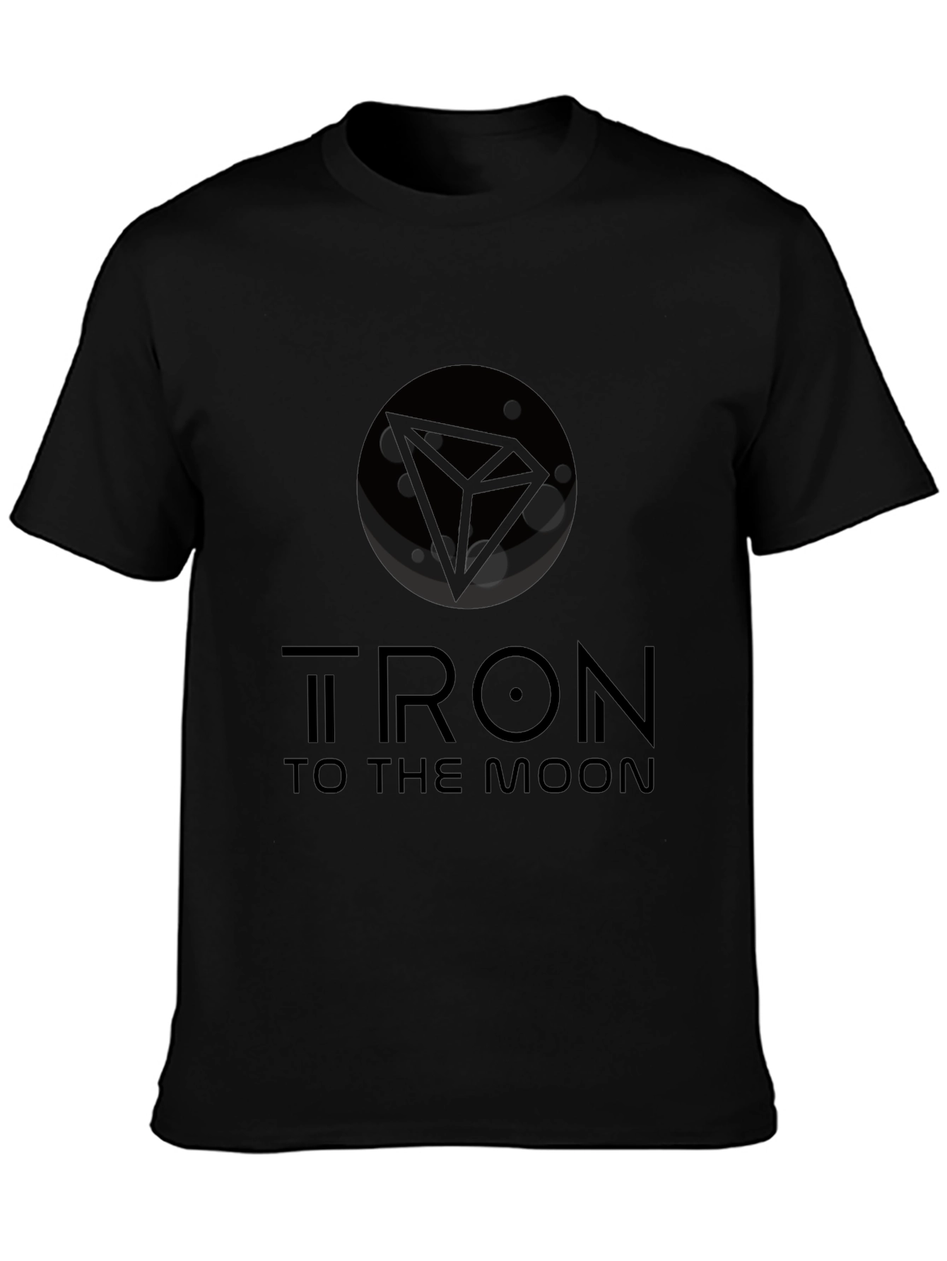 Tron To The Moon Black T-Shirt