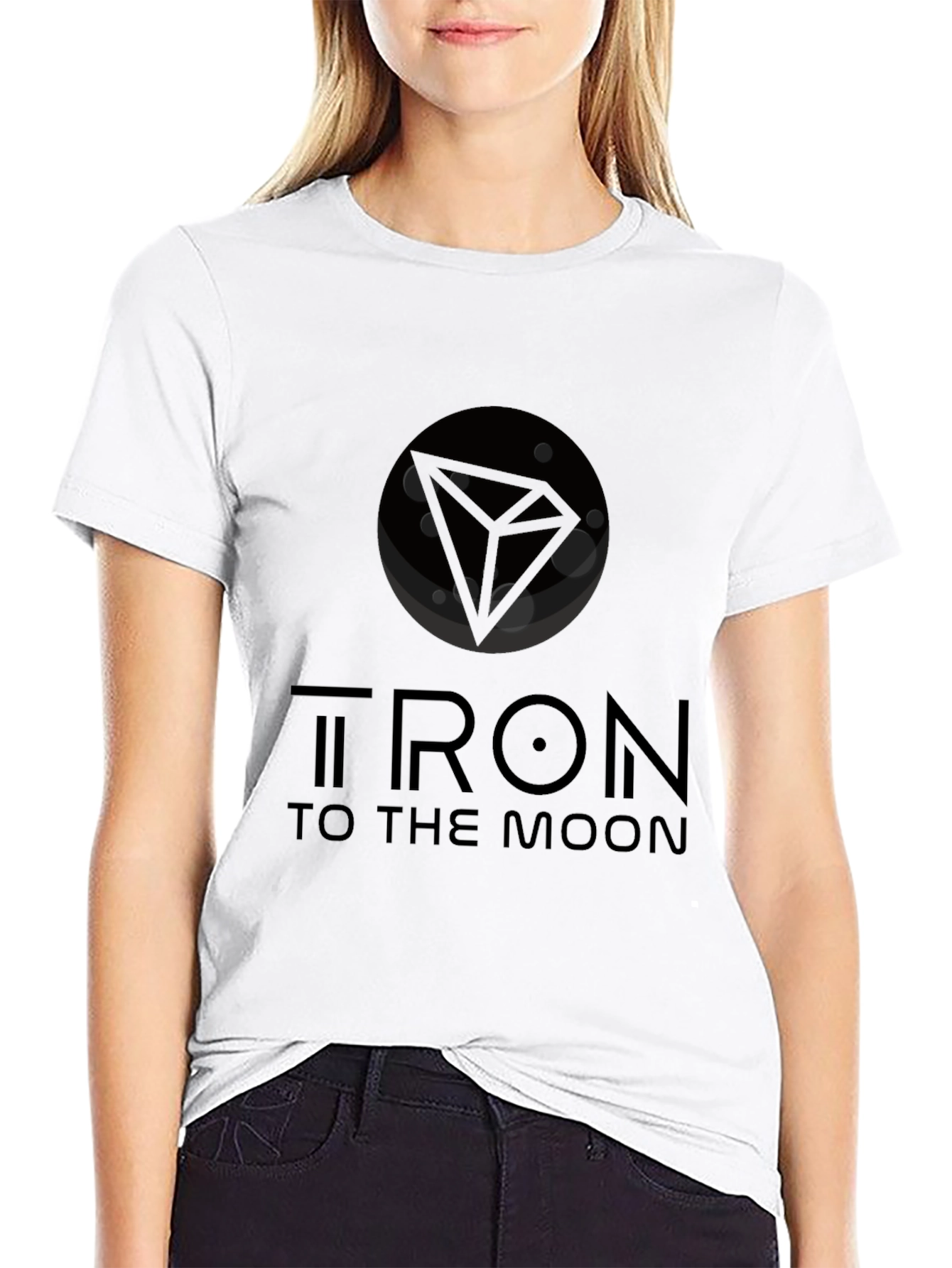 Tron To The Moon Black T-Shirt