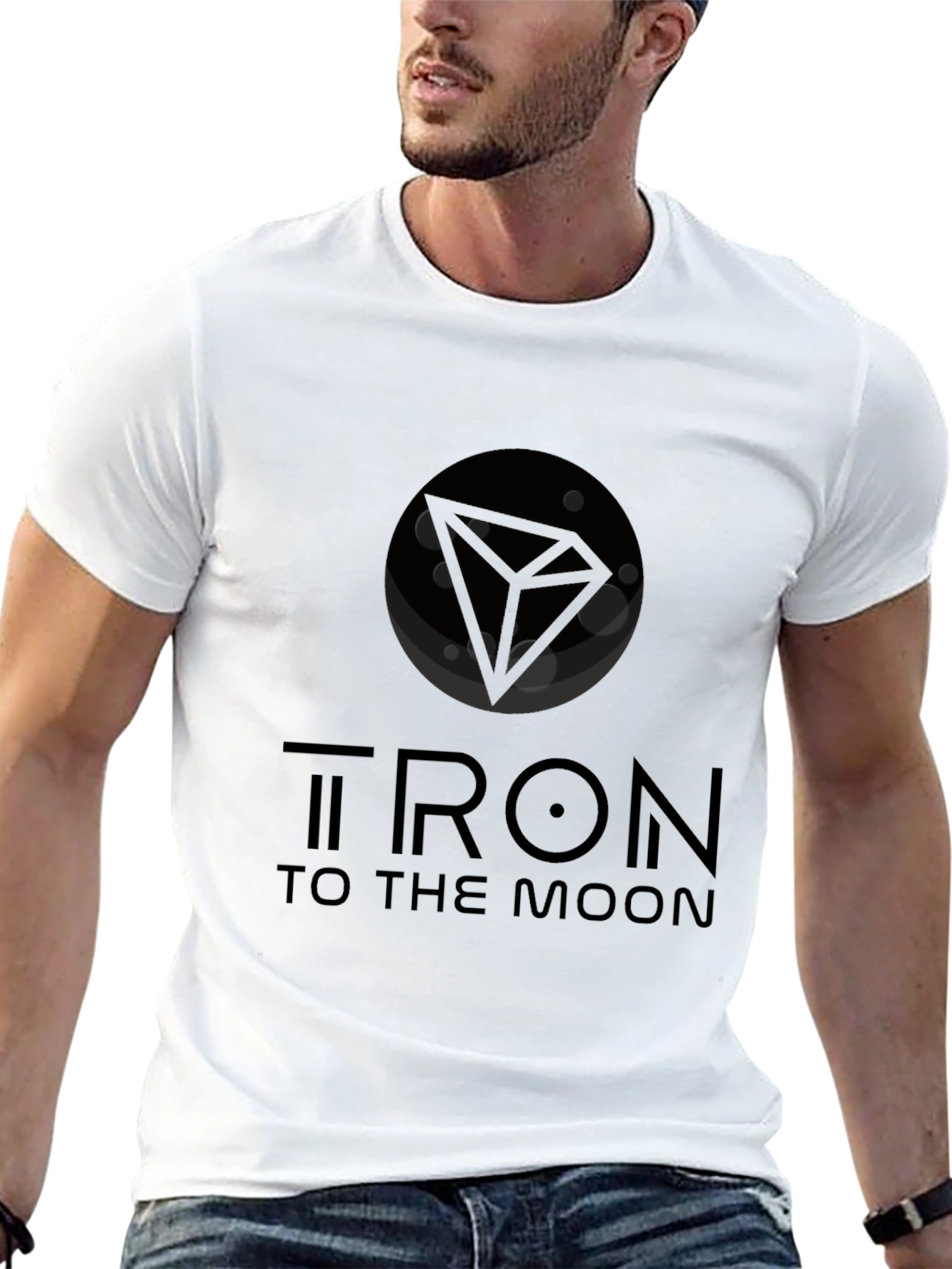 Tron To The Moon Black T-Shirt