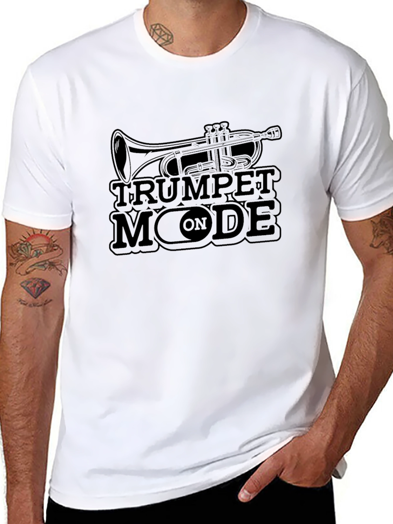 Trumpet Mode ON Black T-Shirt - Musician Apparel