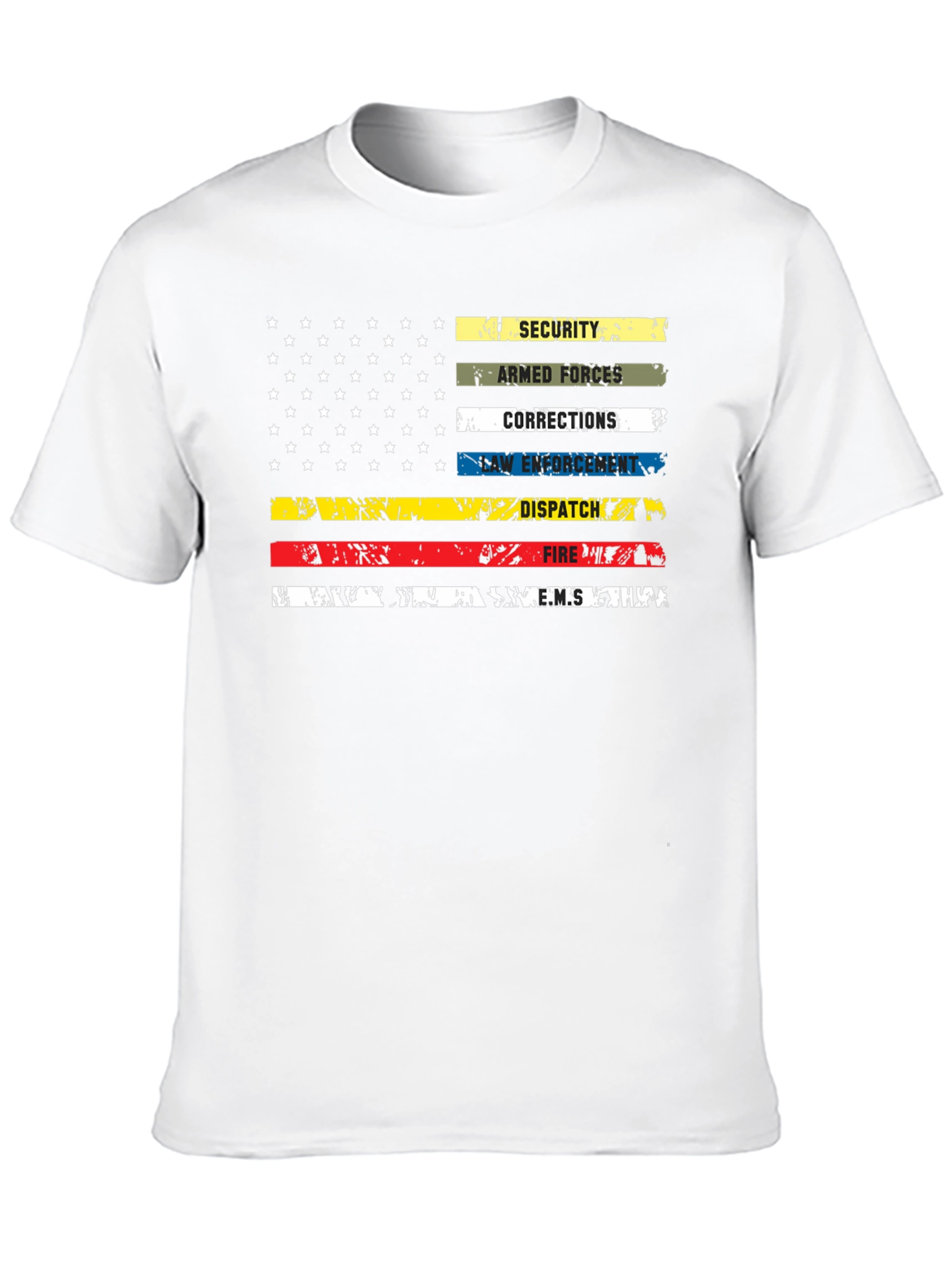 American Thin Line Distressed Graphic T-Shirt