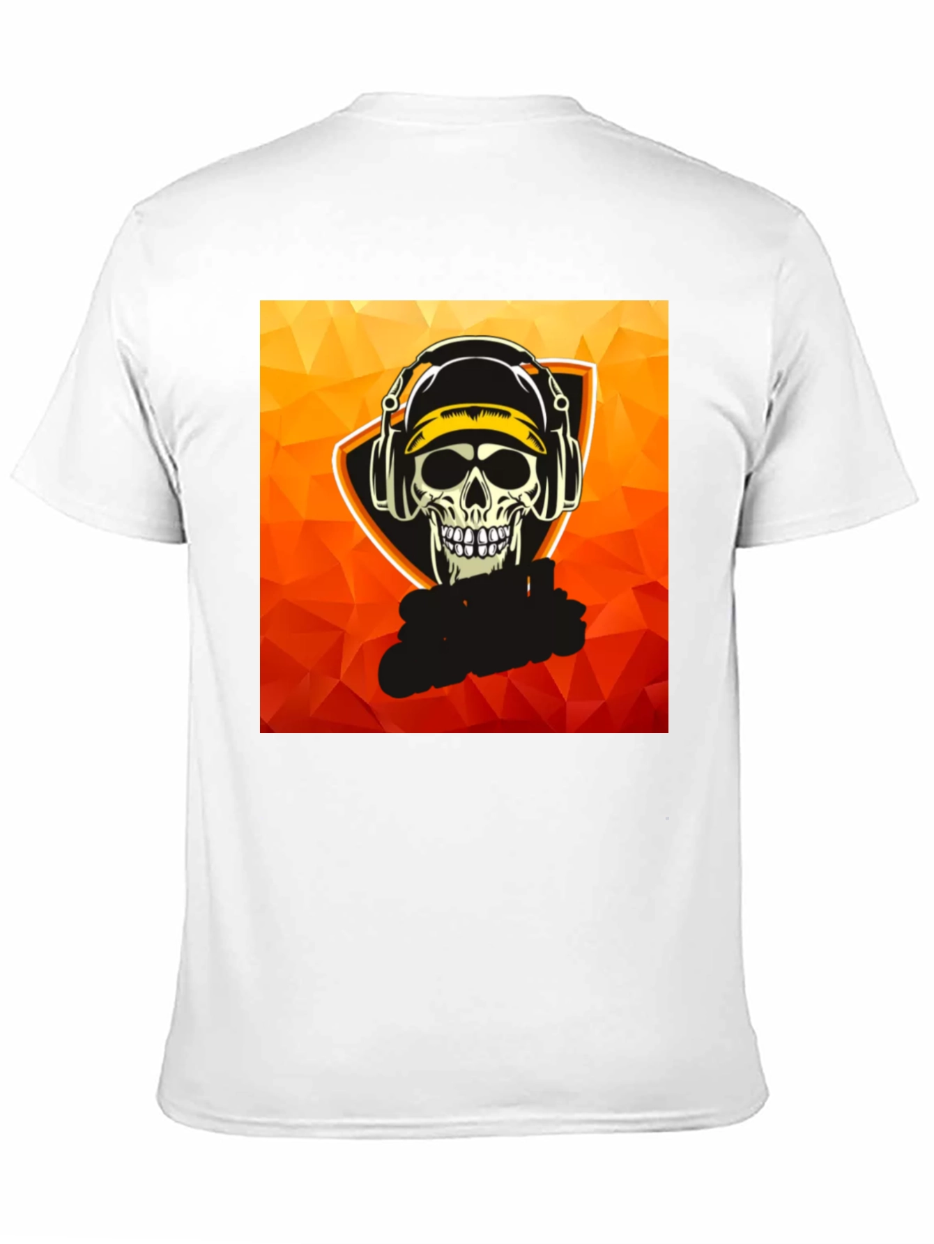 Skull Gamer Graphic Tee - Black Cotton T-Shirt