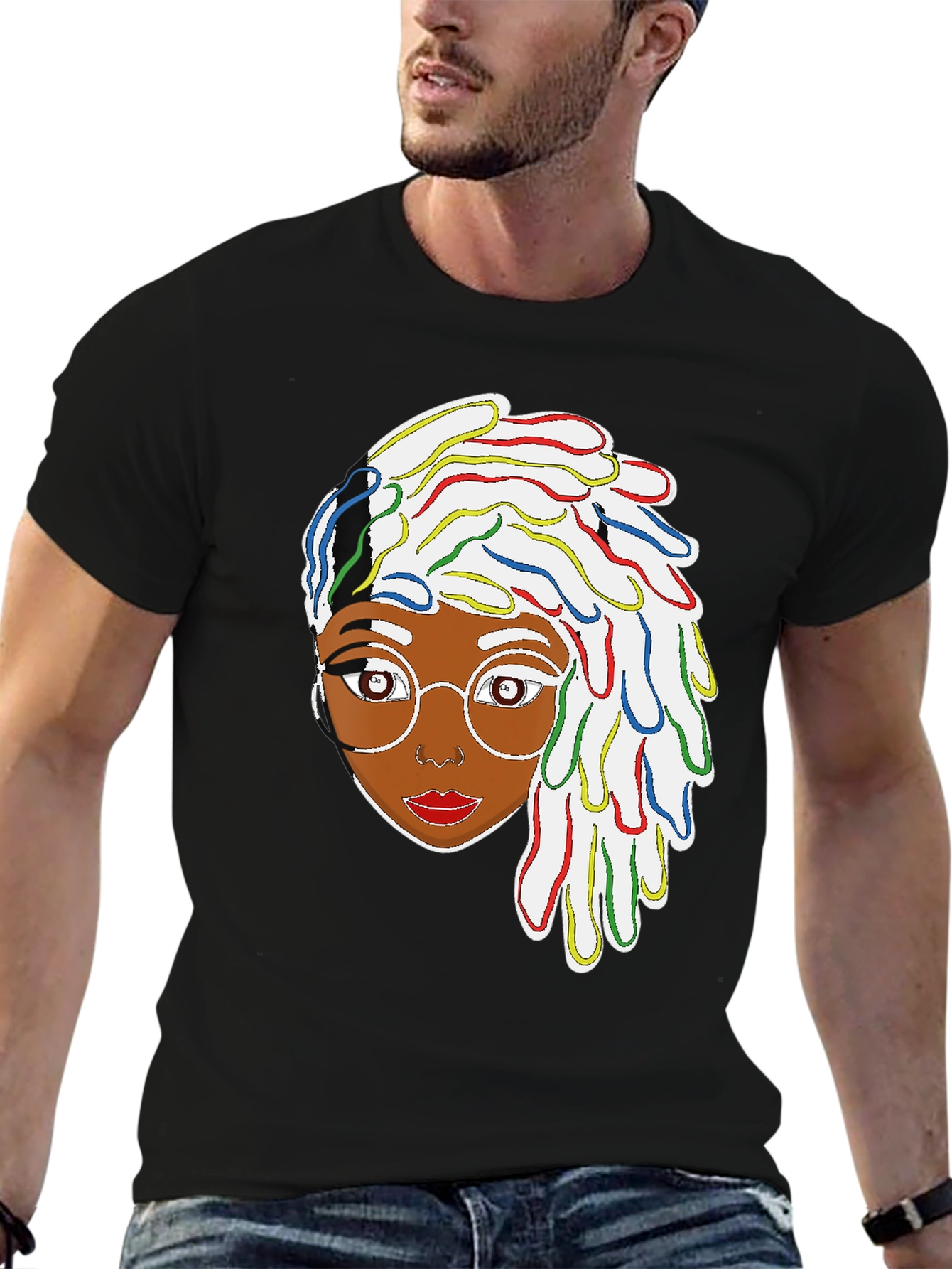 Funky Dreadlocks Afro Woman Graphic T-Shirt