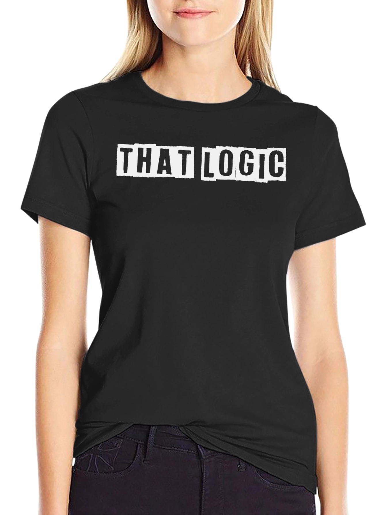 That Logic Graphic Tee - Black Crew Neck T-Shirt