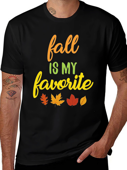 Fall Is My Favorite T-Shirt - Autumn Leaves Design