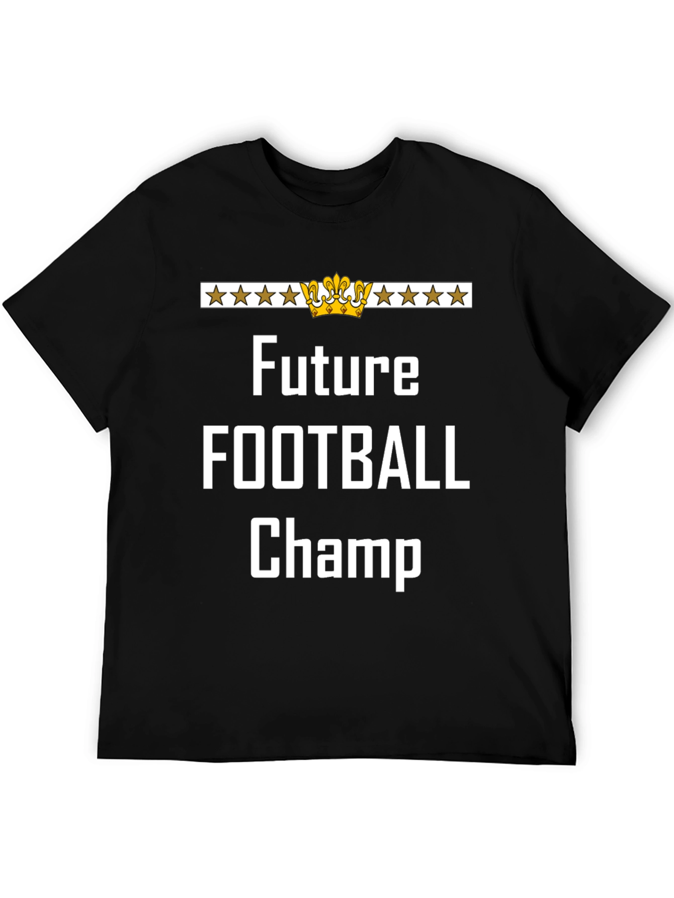 Future Football Champ T-Shirt - Black Cotton Tee
