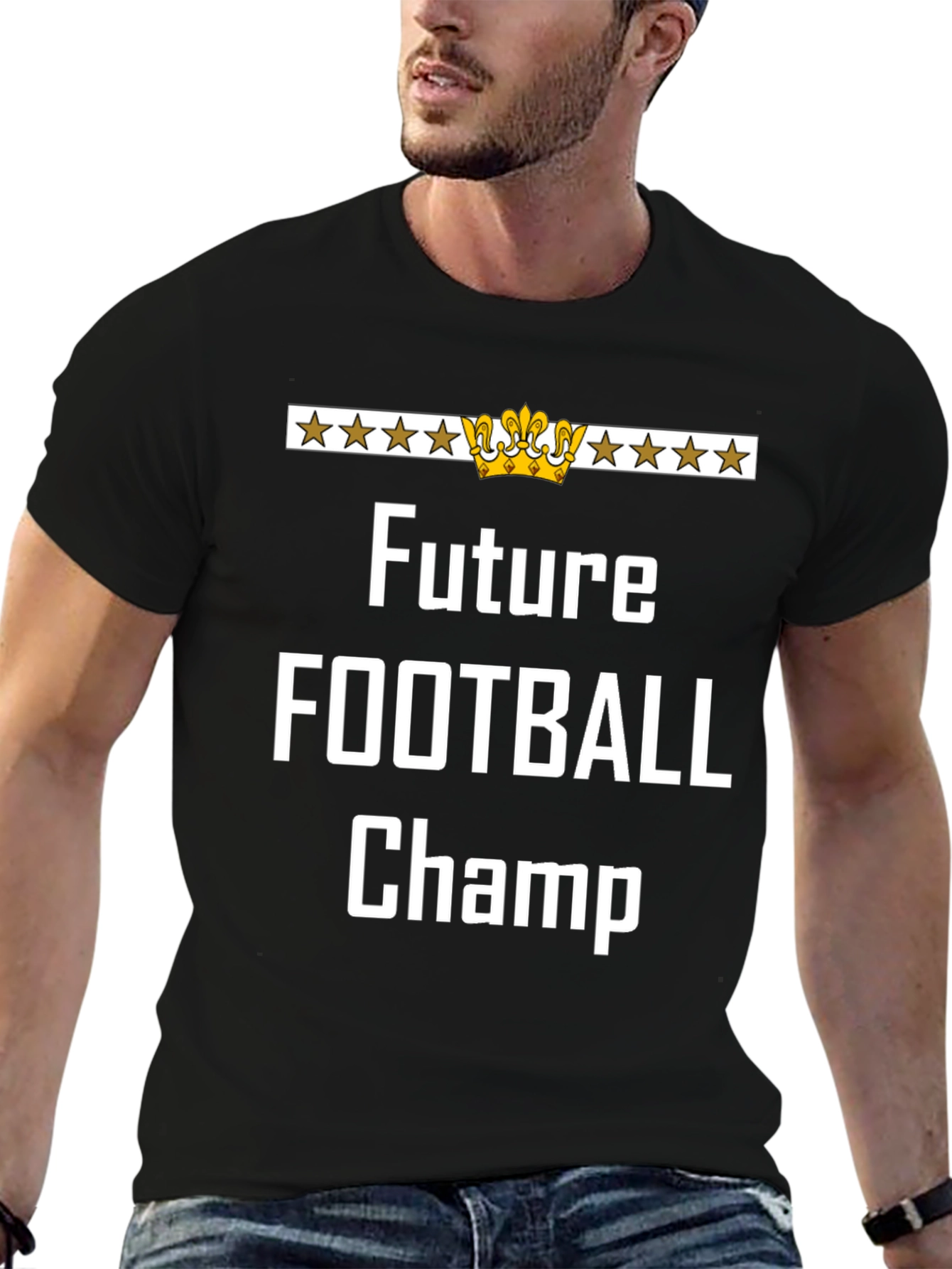 Future Football Champ T-Shirt - Black Cotton Tee