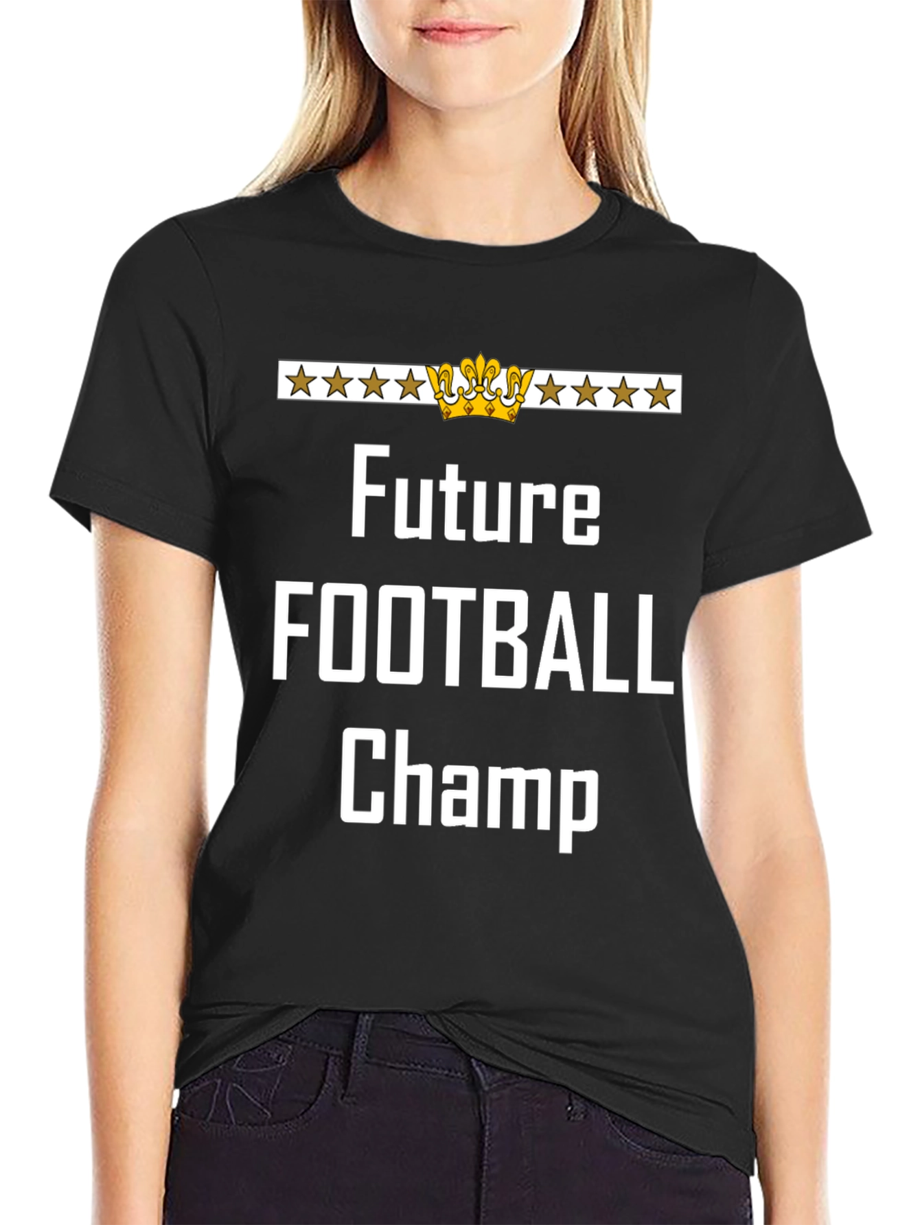 Future Football Champ T-Shirt - Black Cotton Tee
