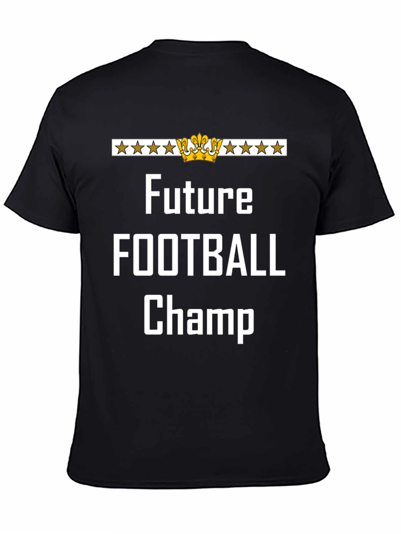 Future Football Champ T-Shirt - Black Cotton Tee