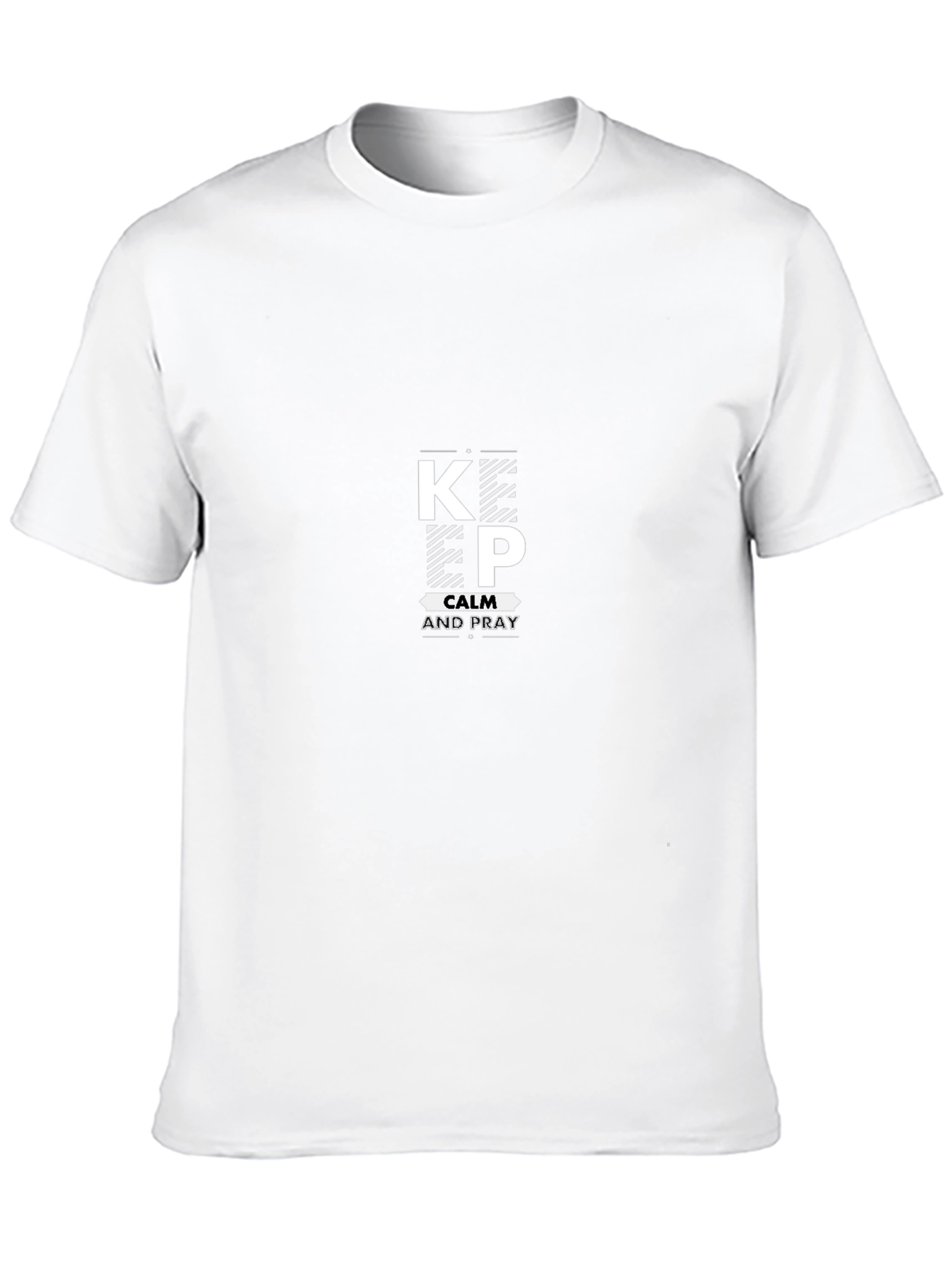 Keep Calm and Pray Black Graphic T-Shirt