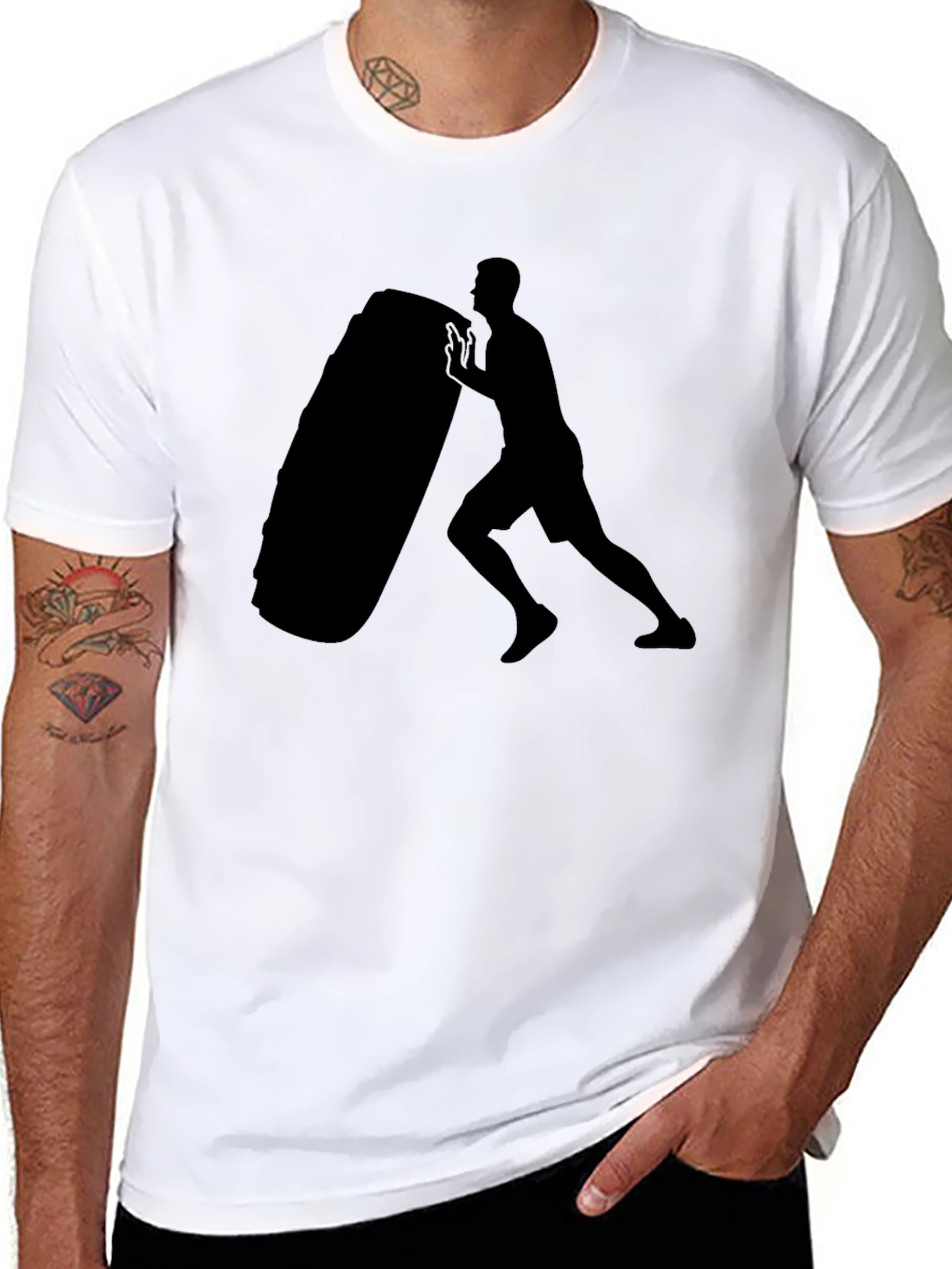 Mens Black Fitness Training T-Shirt