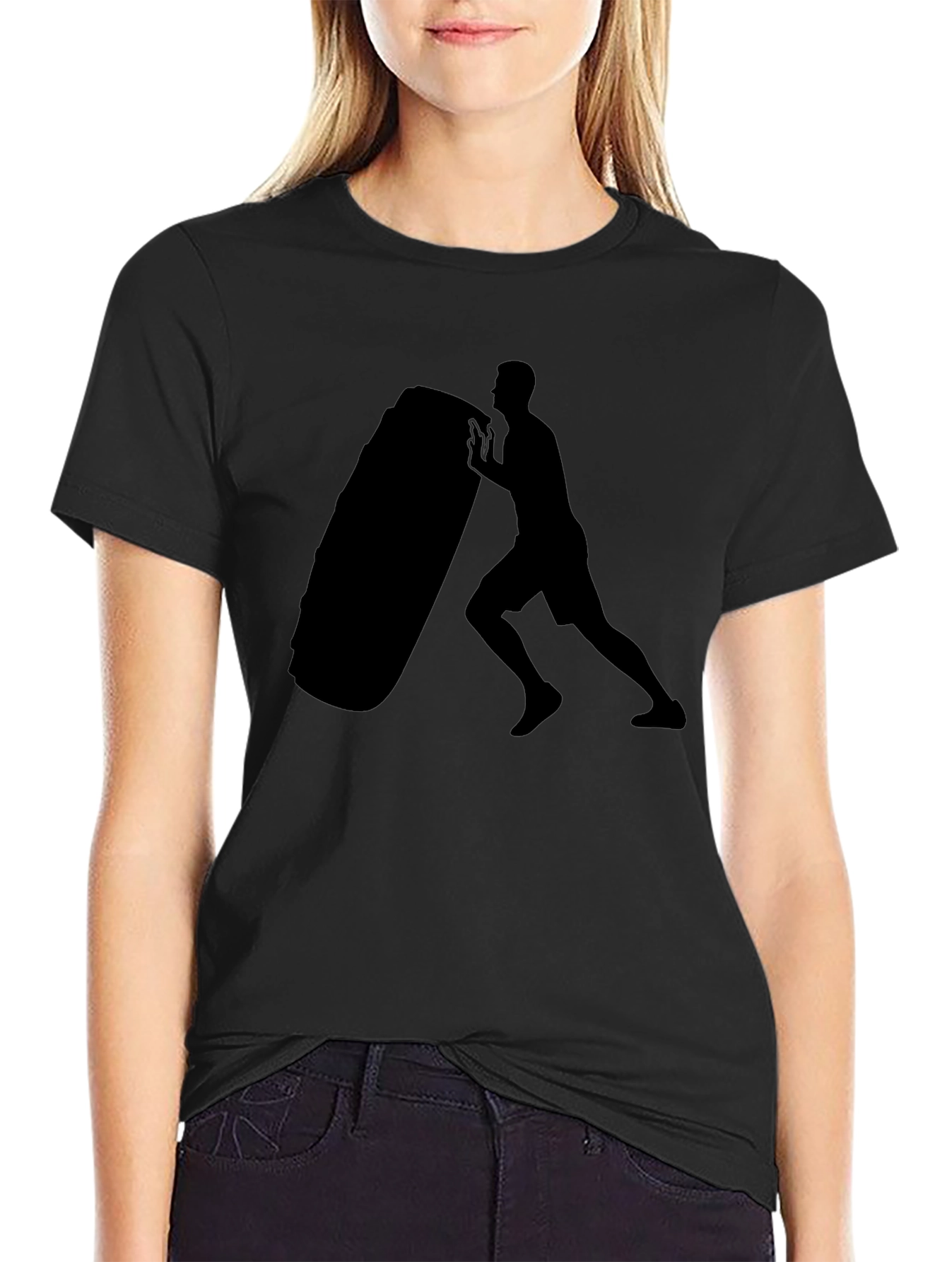 Mens Black Fitness Training T-Shirt
