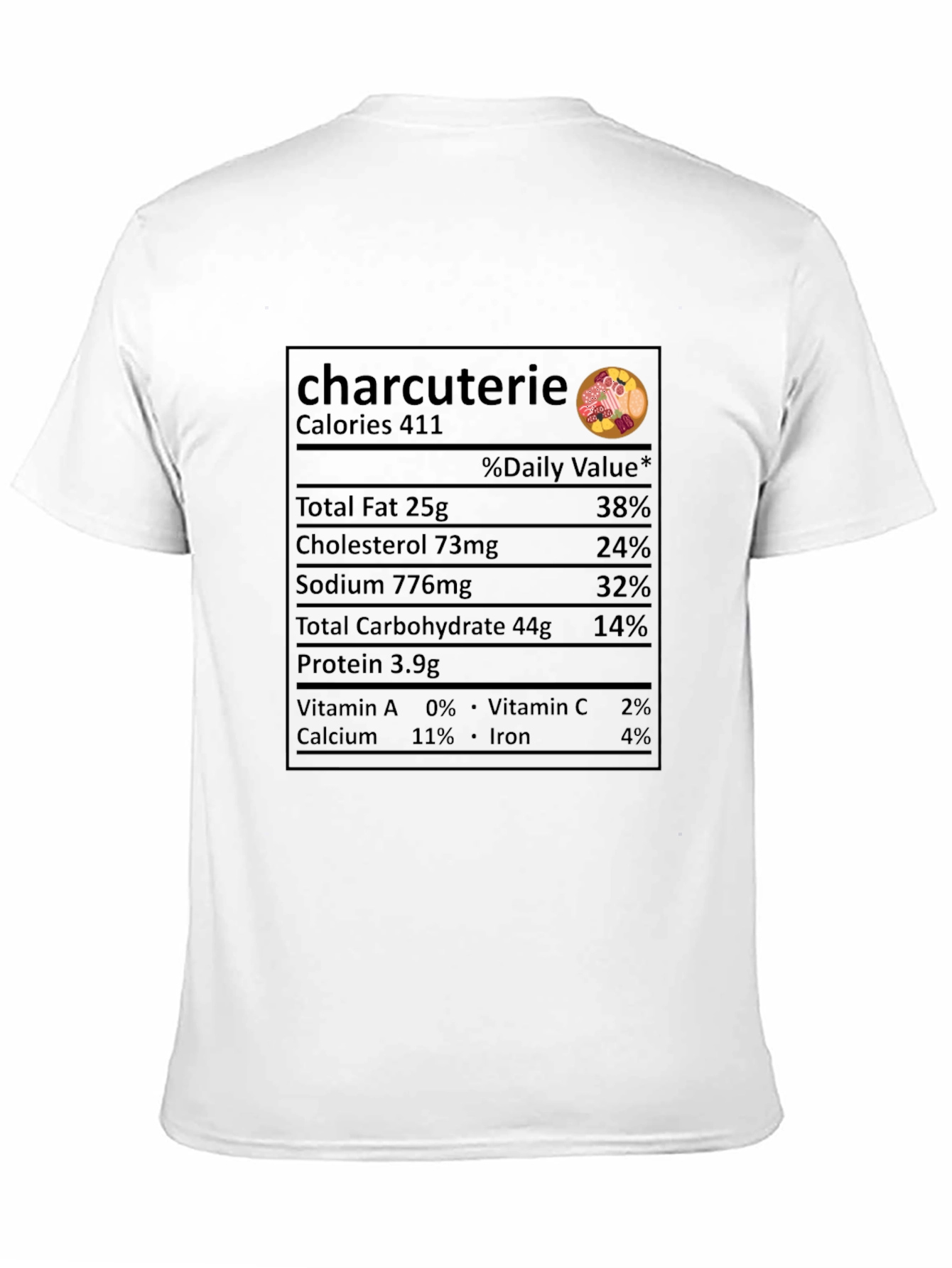 Charcuterie Nutrition Facts Novelty T-Shirt