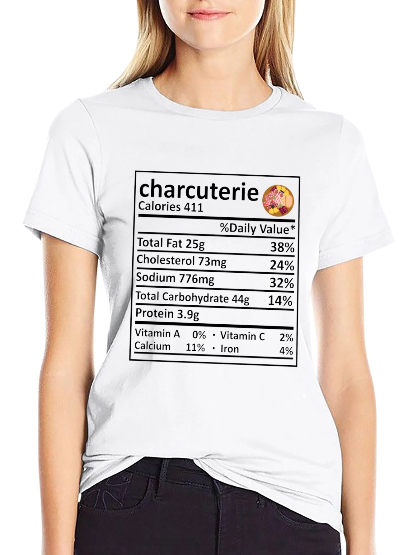Charcuterie Nutrition Facts Novelty T-Shirt