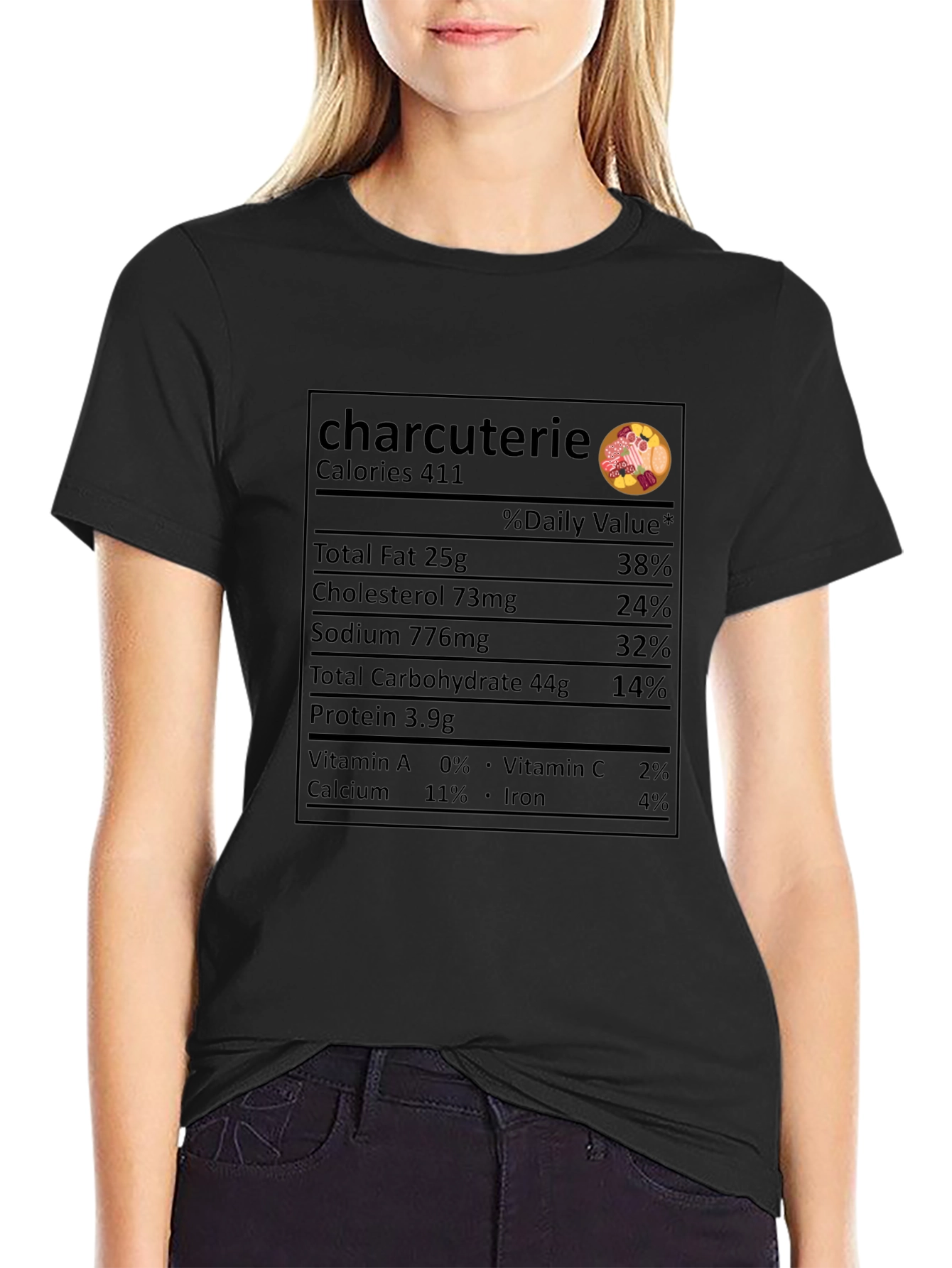 Charcuterie Nutrition Facts Novelty T-Shirt